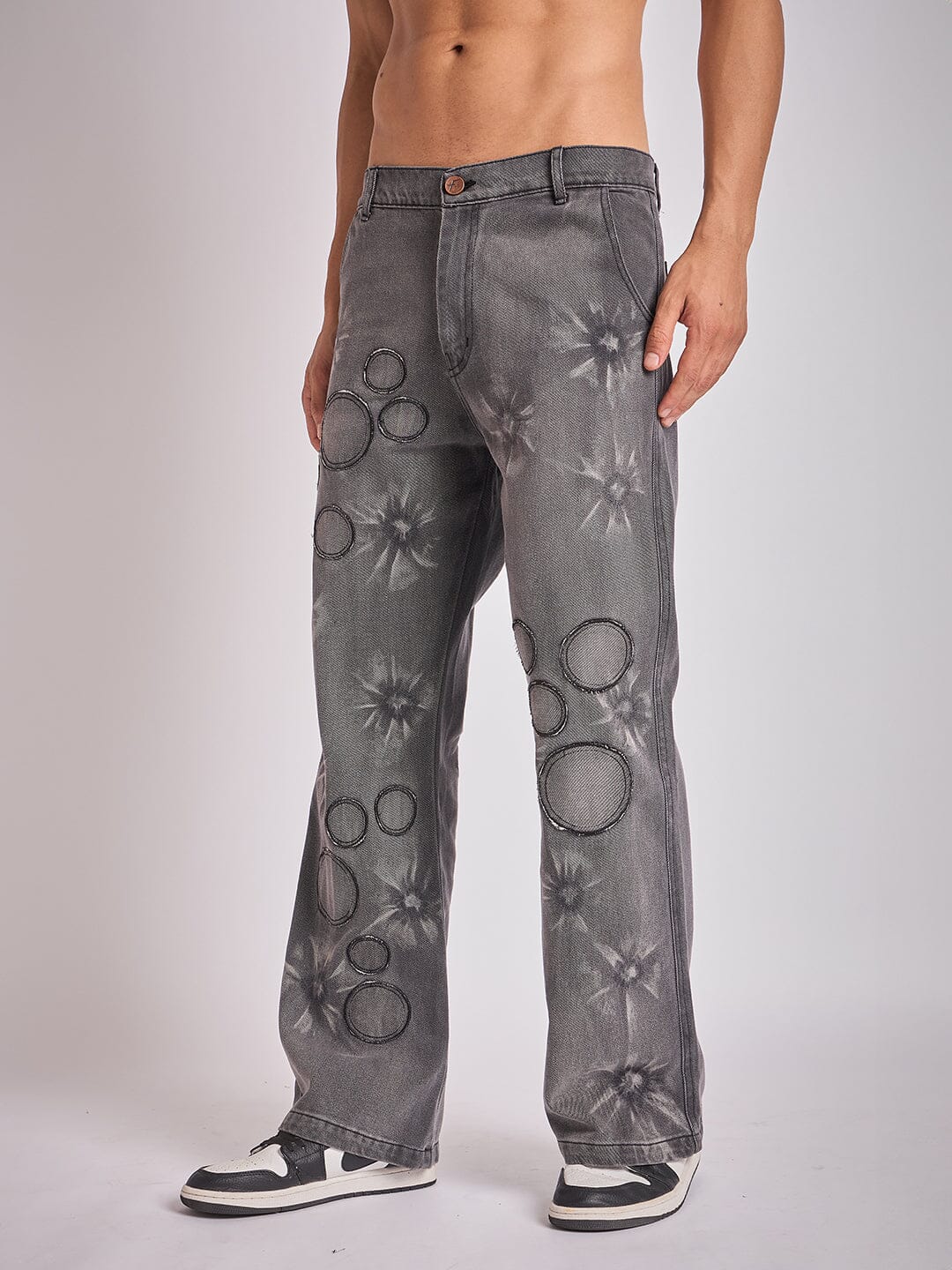 Black Oxygen Bubble Washed Denim