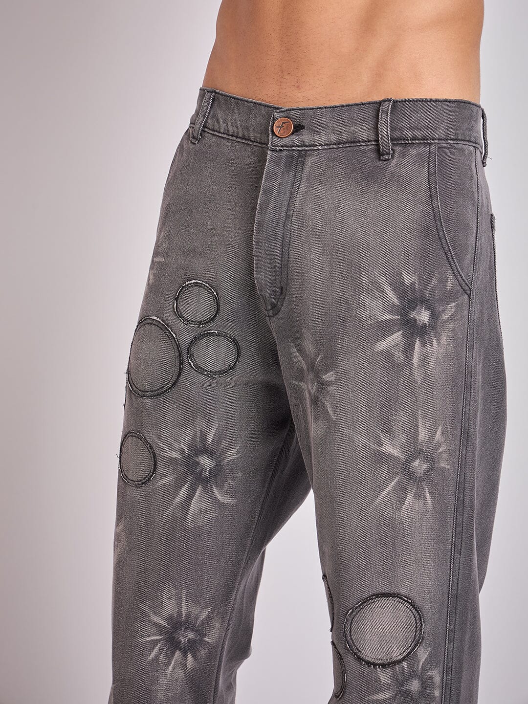 Black Oxygen Bubble Washed Denim