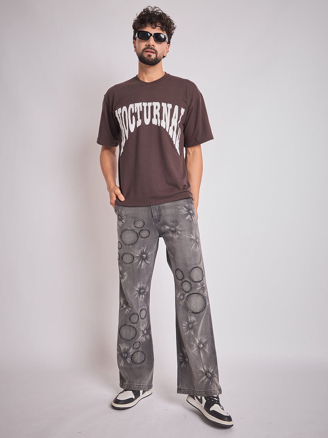 Brown Nocturnal Oversized Tshirt