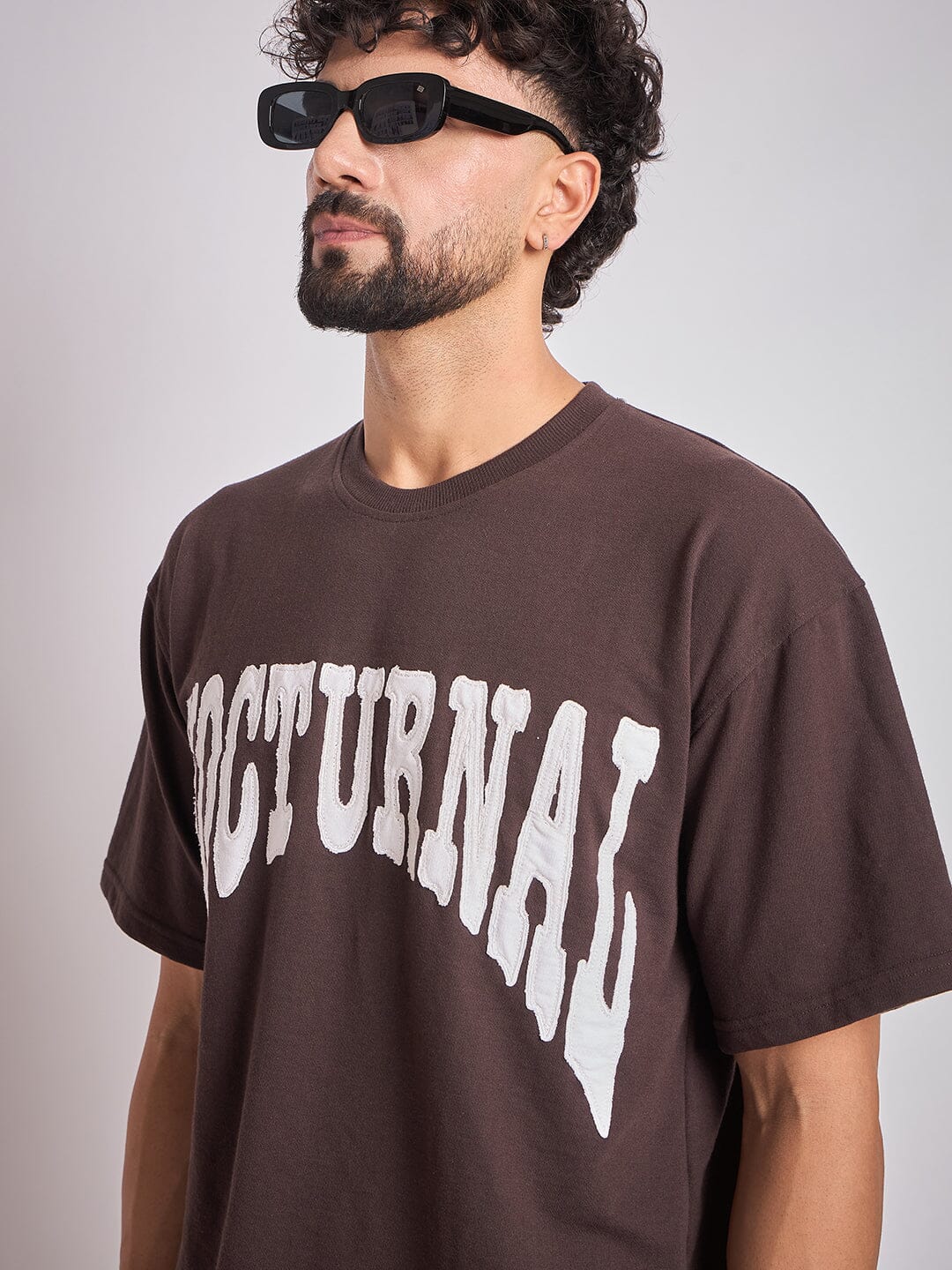 Brown Nocturnal Oversized Tshirt