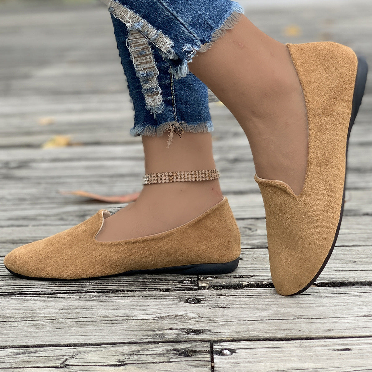 Women's Plus Size Pointed-Toe Slip-On Loafers Casual Flat Comfort Shoes