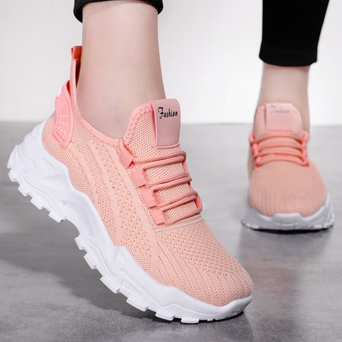 Women’s AirWeave Sneakers – Breathable Mesh Lightweight Flat Shoes (US 5–10.5)
