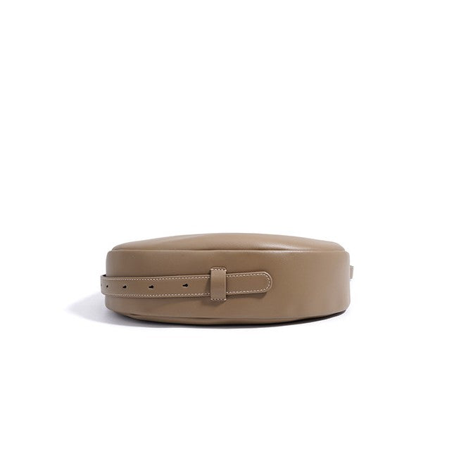 Women's Hush Rider Bucket — Genuine Leather Saddle Bag with Signature Lock Fastening & Convertible Shoulder Strap