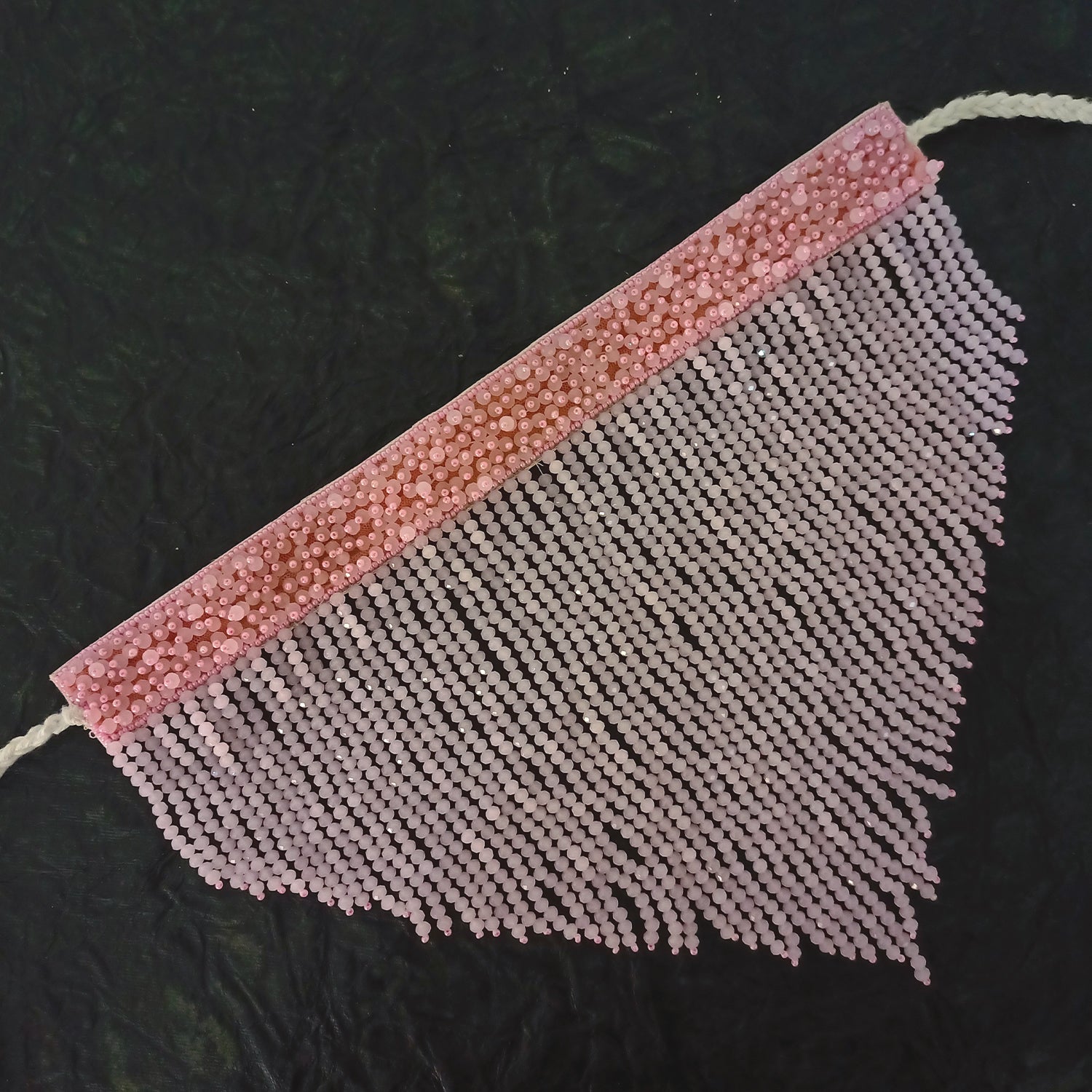 Azra Western Neckpiece With Baby Pink Beads - qivii