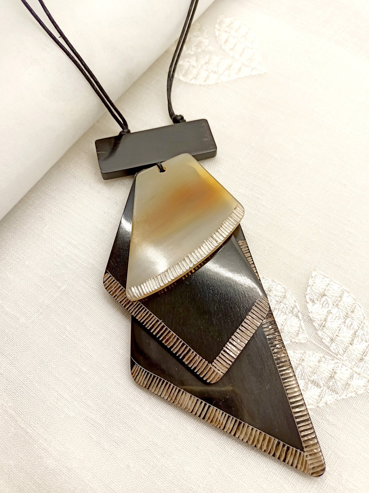 Meadow Beige Long Indo Western Neckpiece - qivii