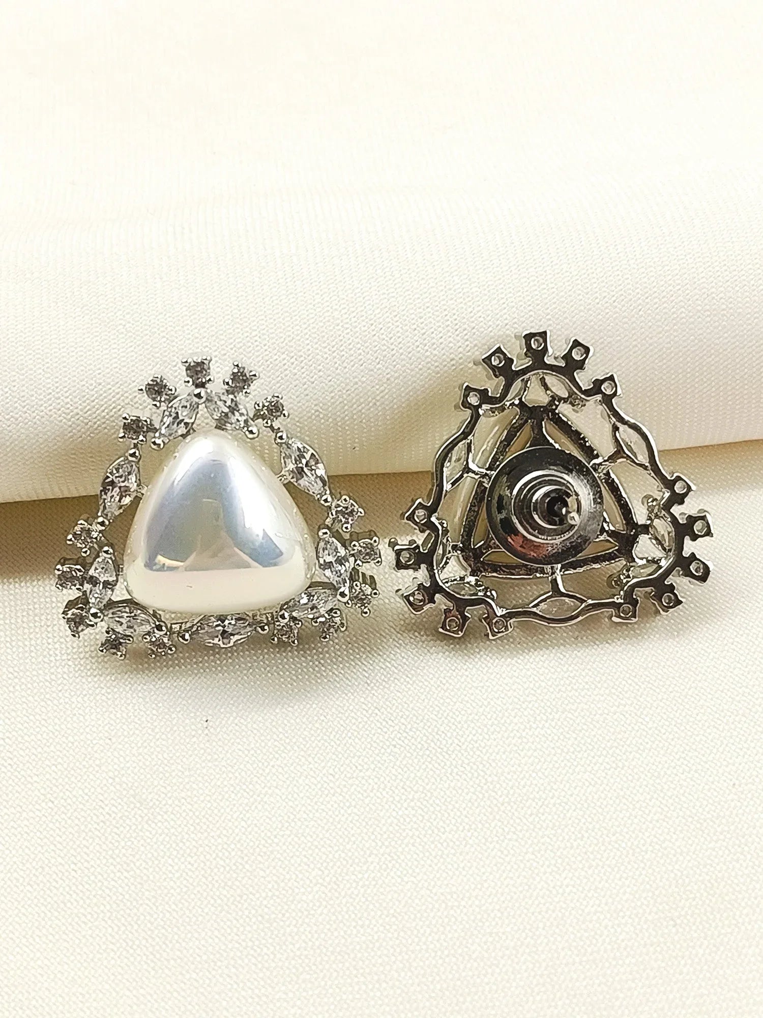Paisley White Pearl American Diamond Tops