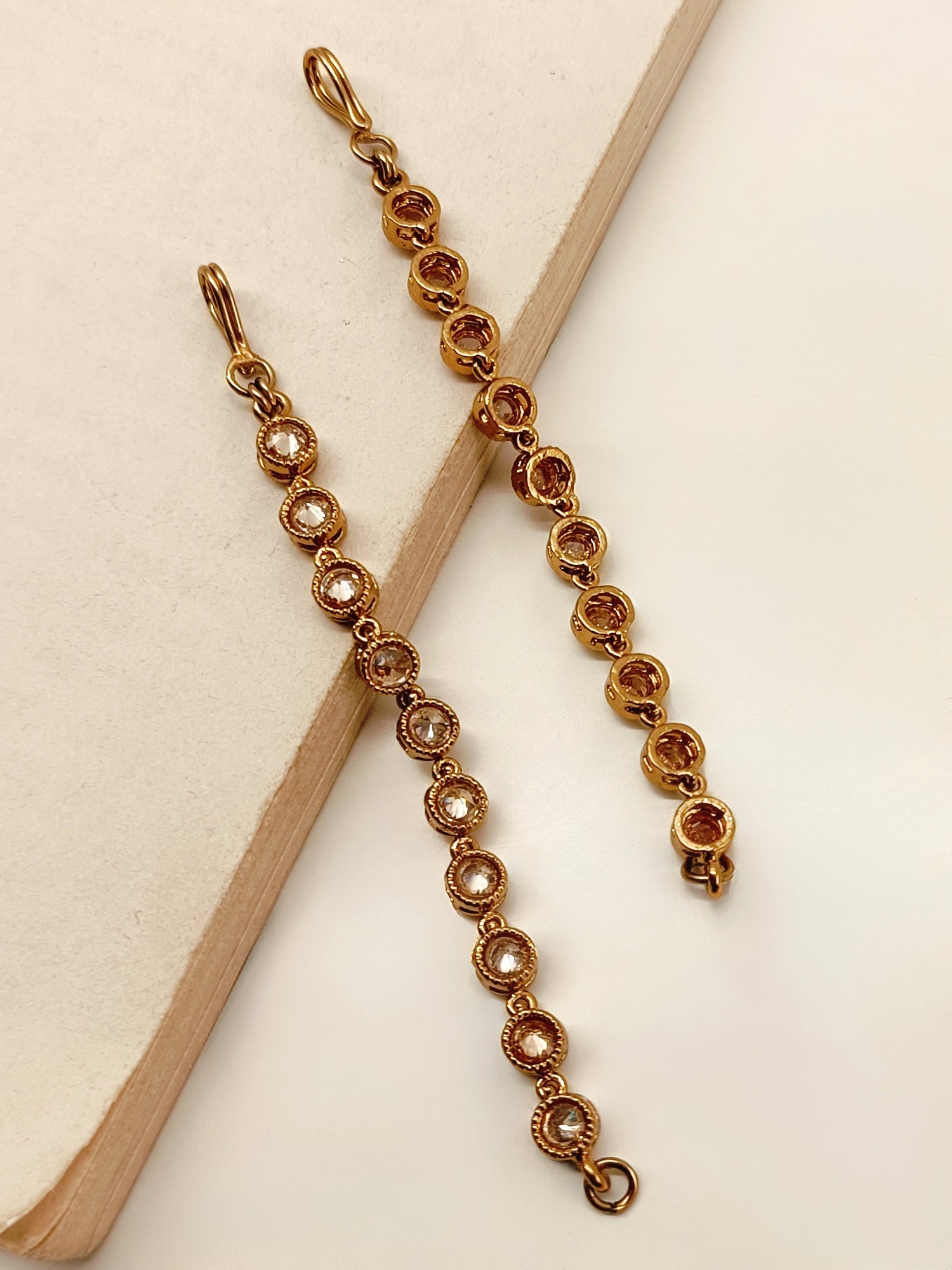 Juli Copper Polki Ear Chain - qivii