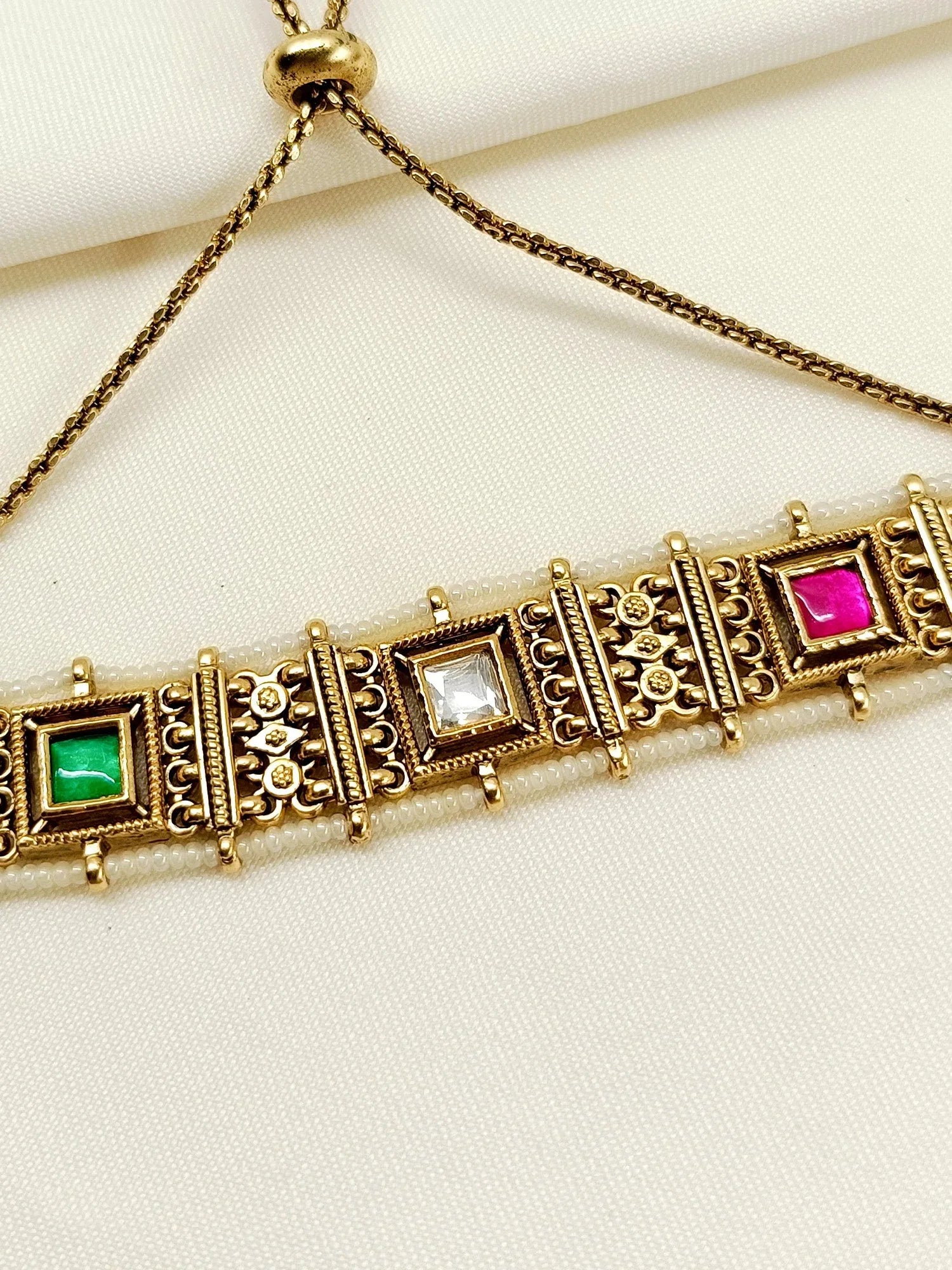 Pavani R&G Kundan Bracelet