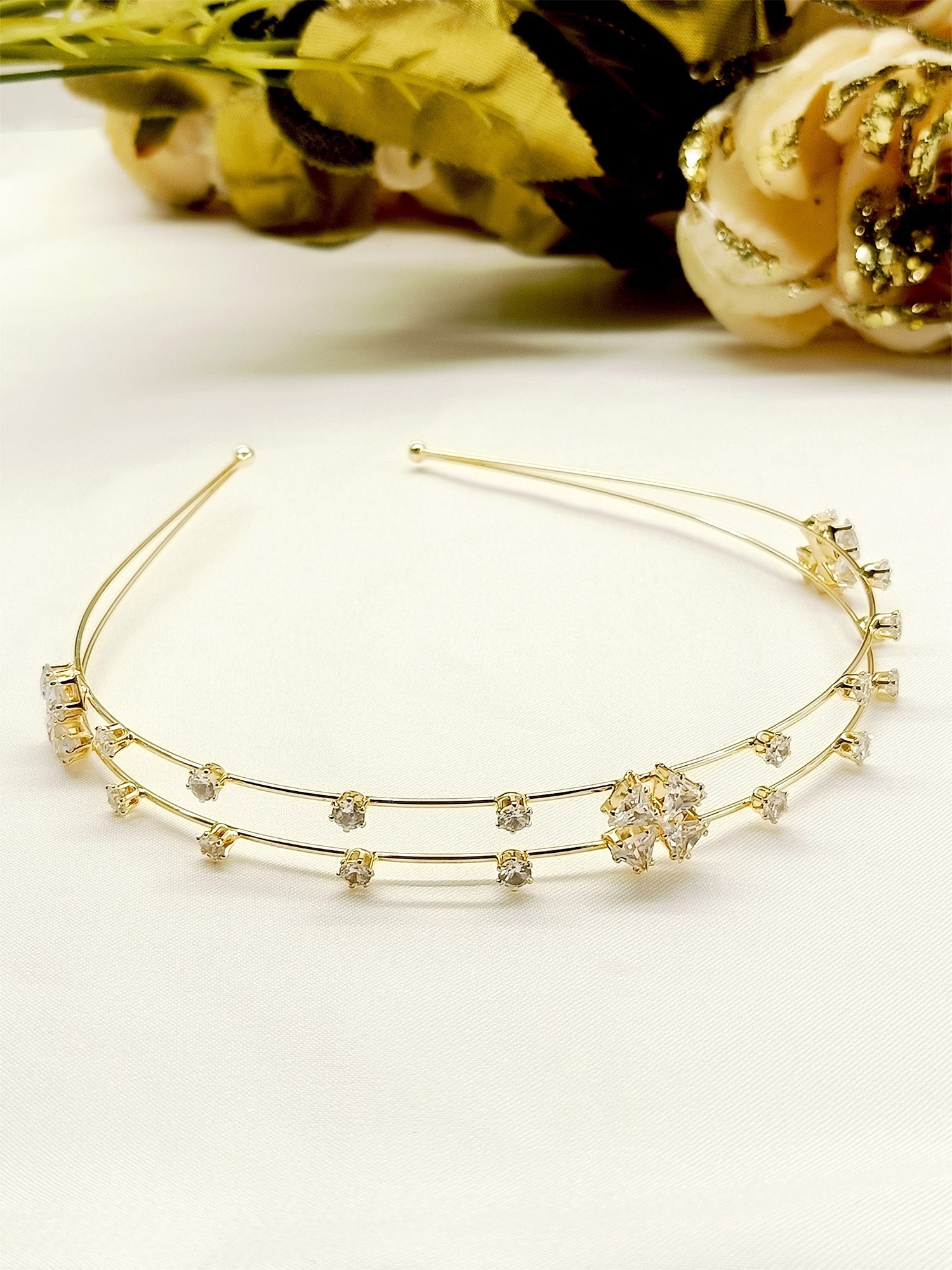Faridha American Diamond Hair Band - qivii