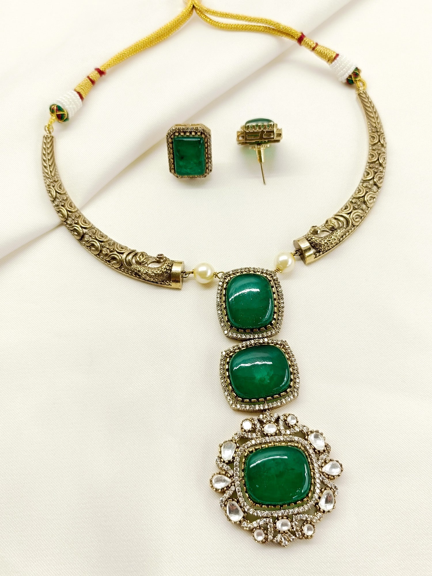 Tamia Green Victorian Hasli Set