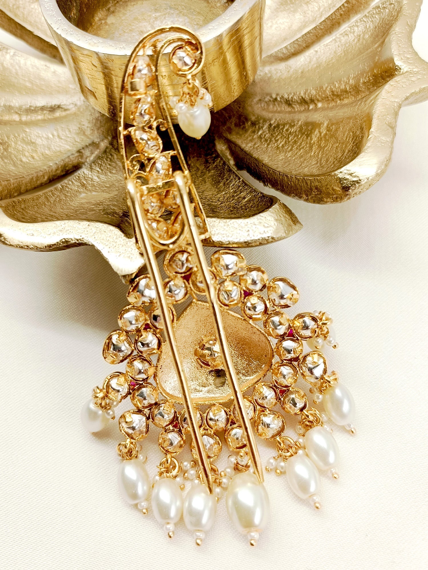 Shivay Red Kundan Dulha Kalgi - qivii