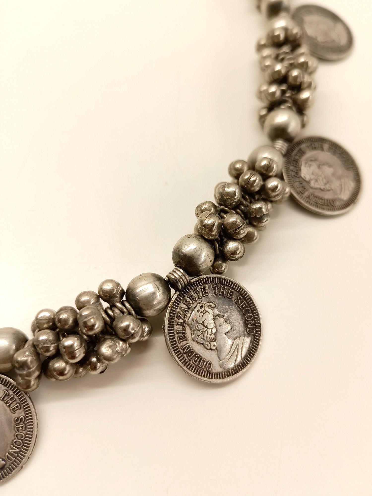 Nadia German Silver Oxidized Neckpiece - qivii