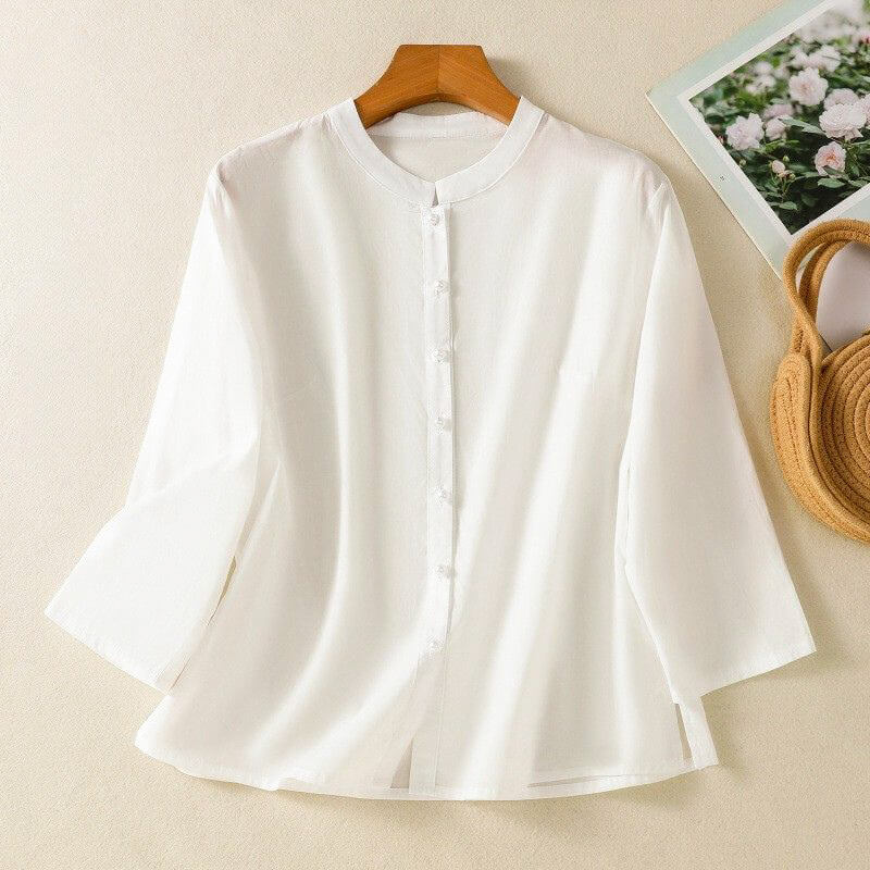 Camila Serena Satin Blouse - By Qivii