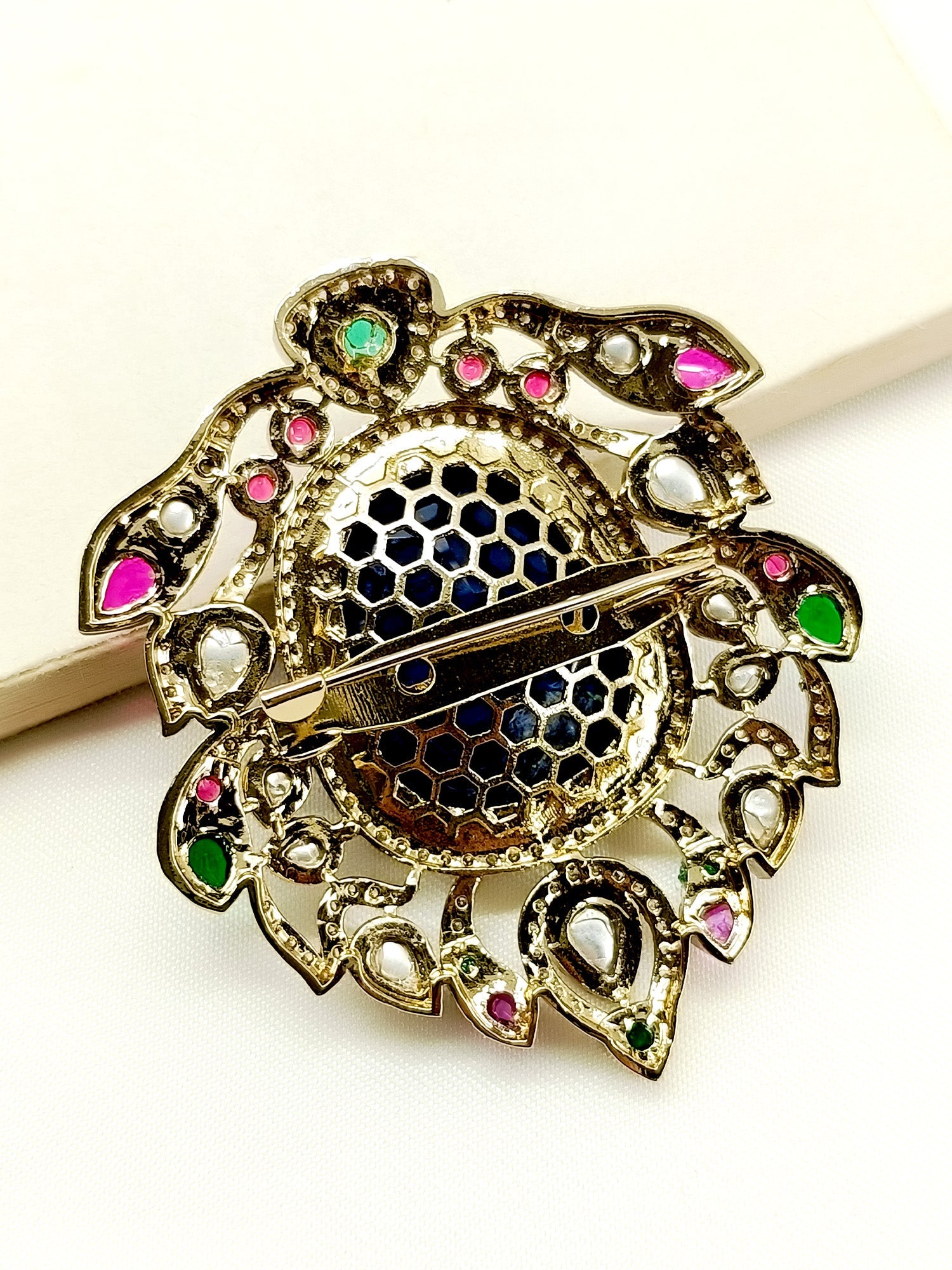 Rudra Navy Blue Men's Brooch