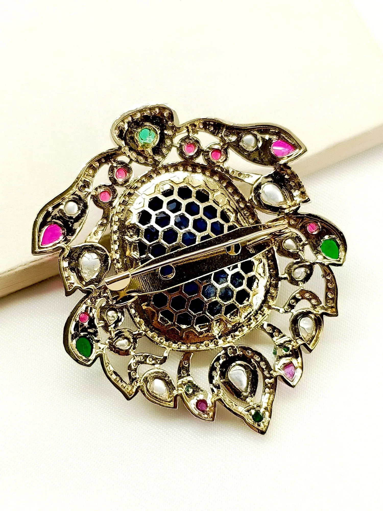 Rudra Navy Blue Men's Brooch