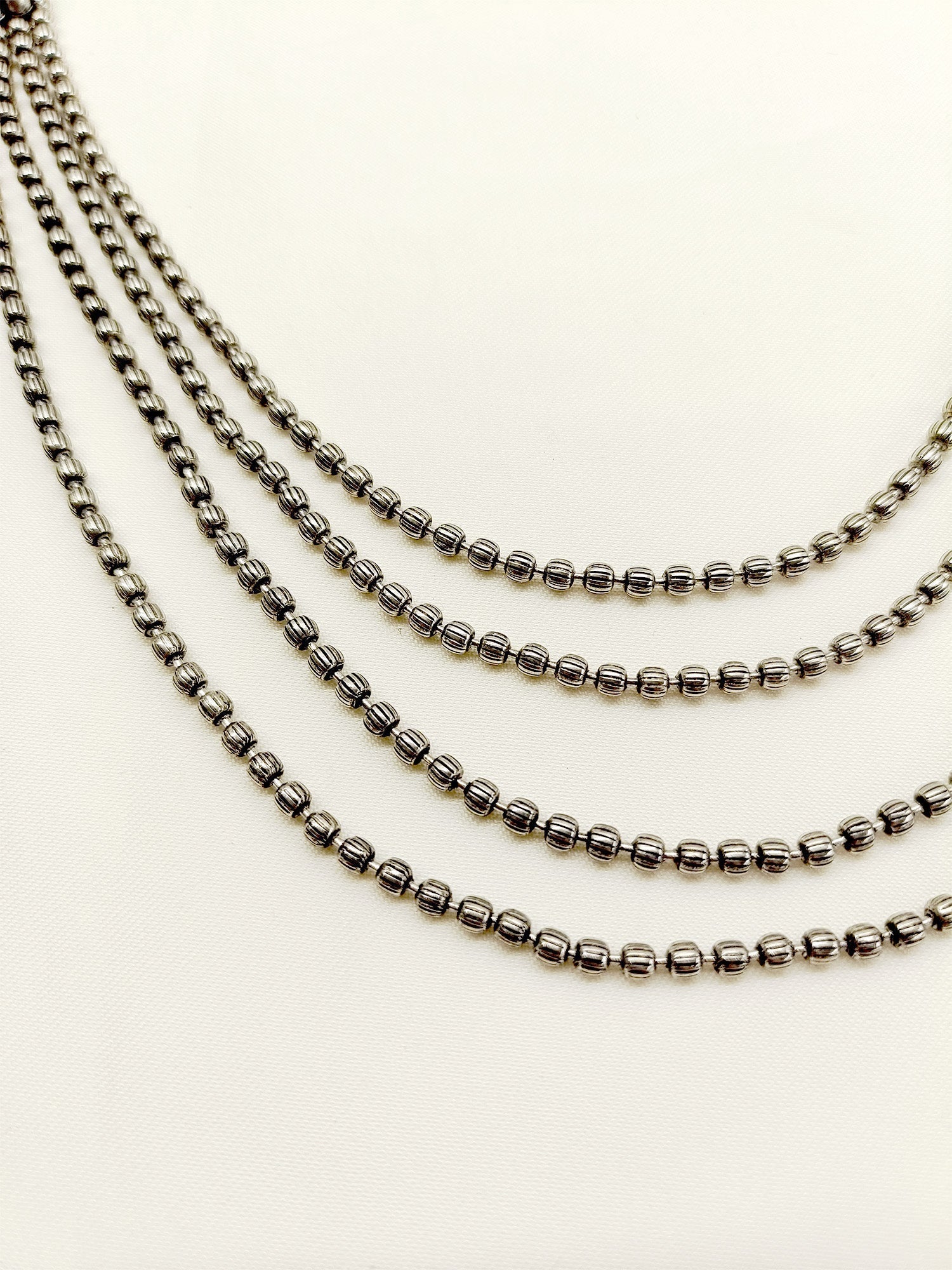 Chandini Multiple Layerd Oxidized Neckpiece - qivii