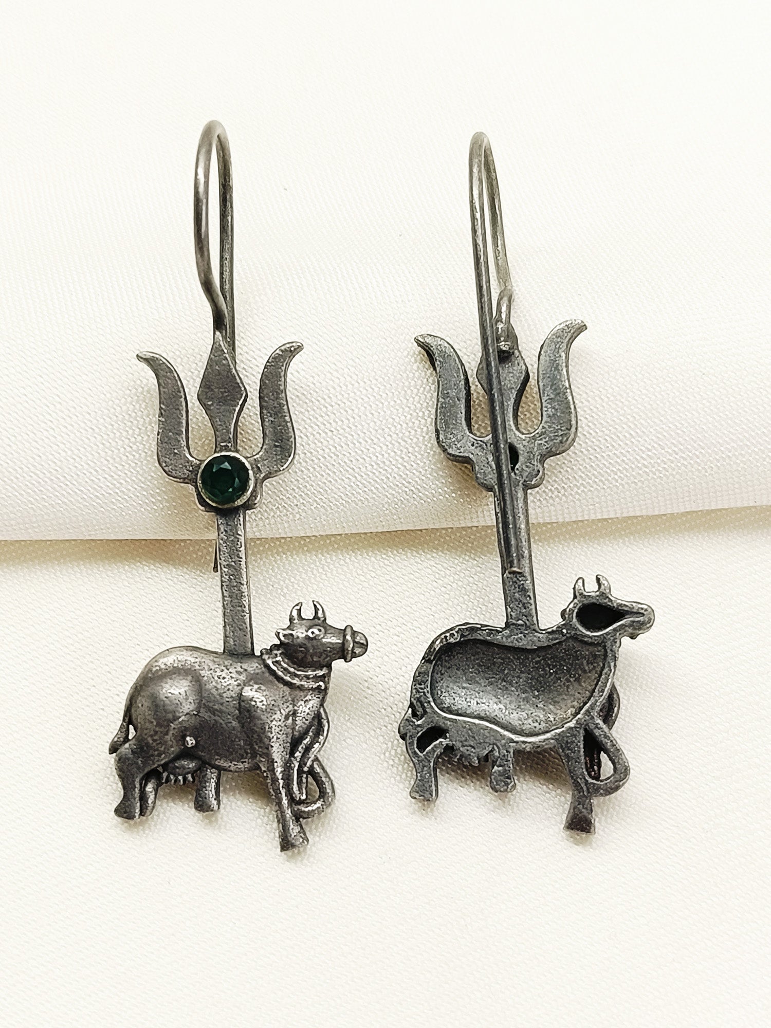 Evanashi Green Oxidized Earring