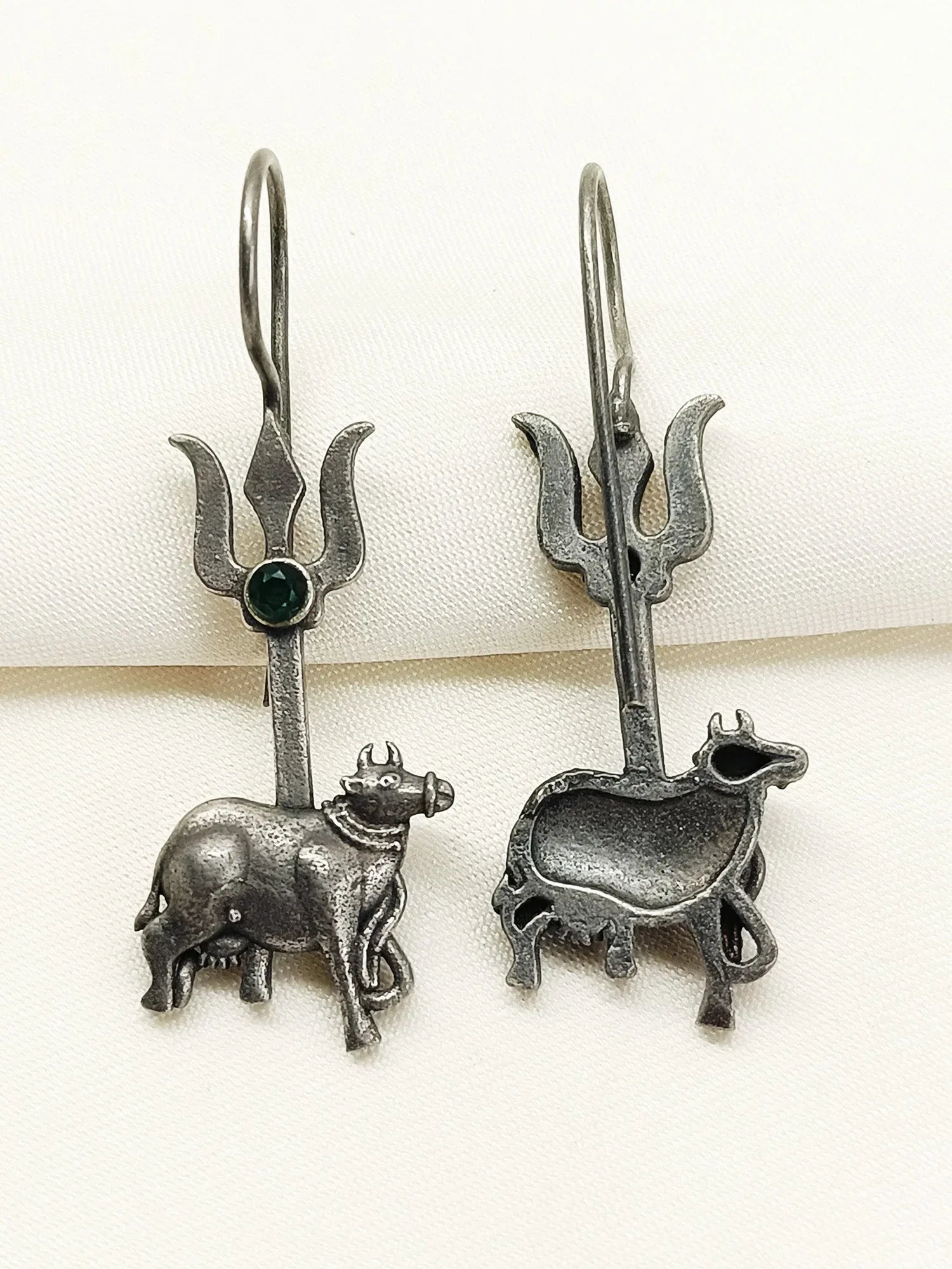 Evanashi Green Oxidized Earring