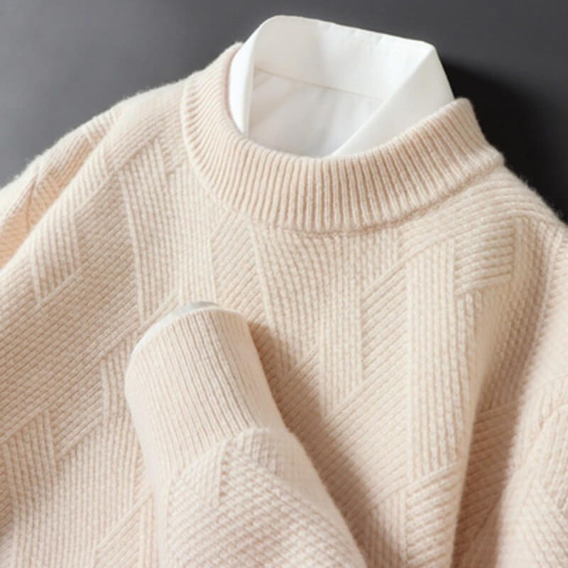 Giovanni Jacquard Cashmere Sweater - By Qivii