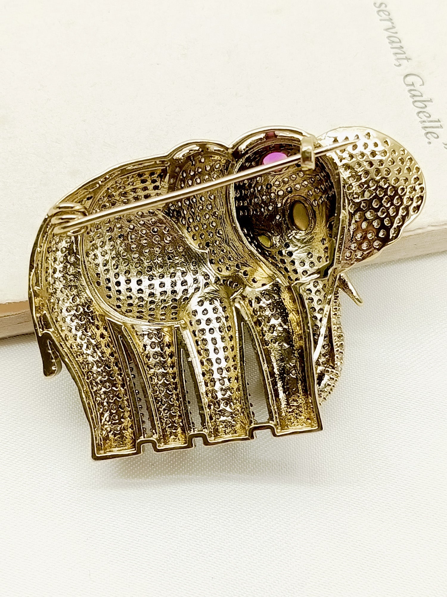 Kritik Ruby Elephant Brooch