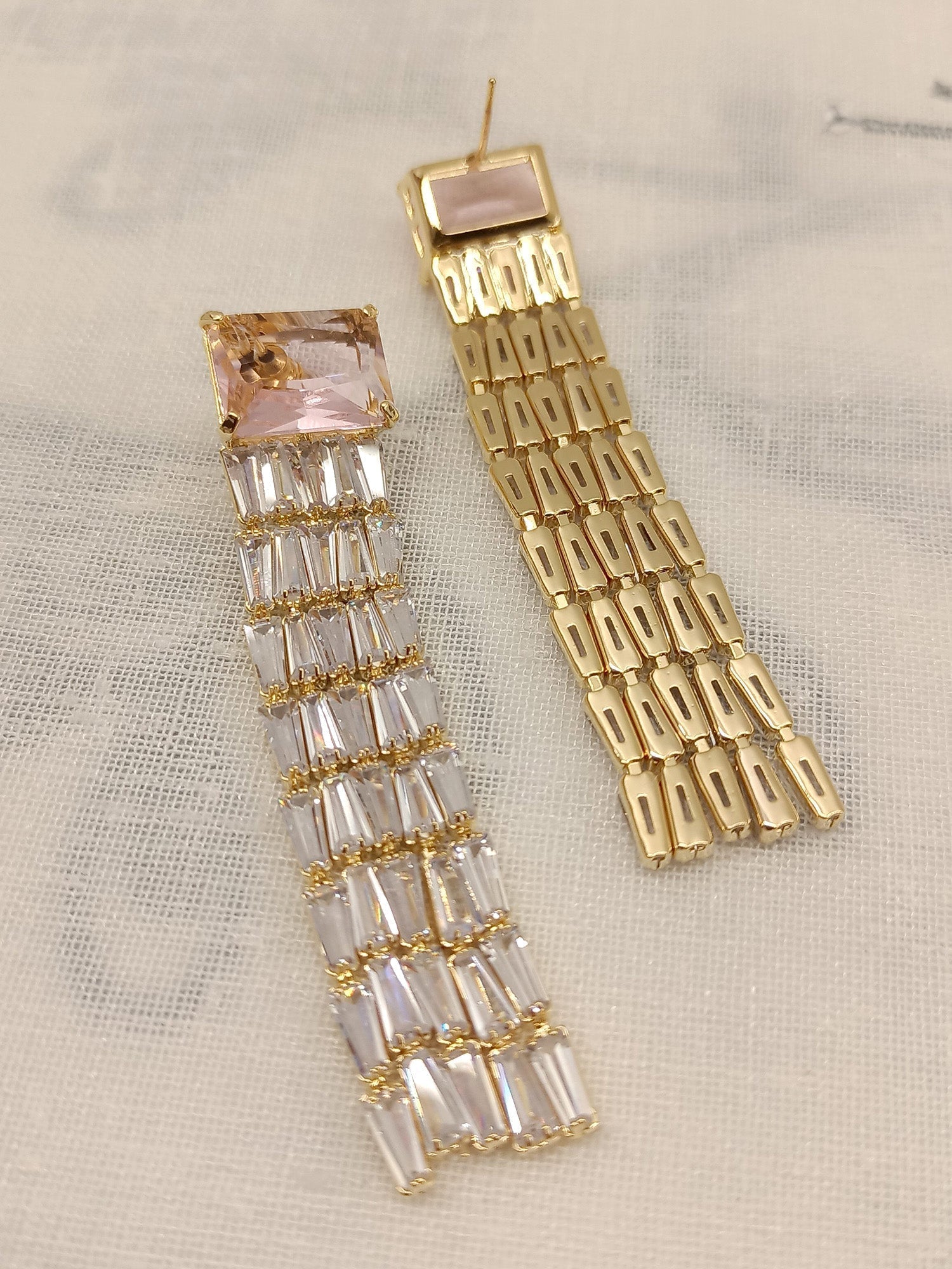 Anushka Baby Pink Western Earrings - qivii