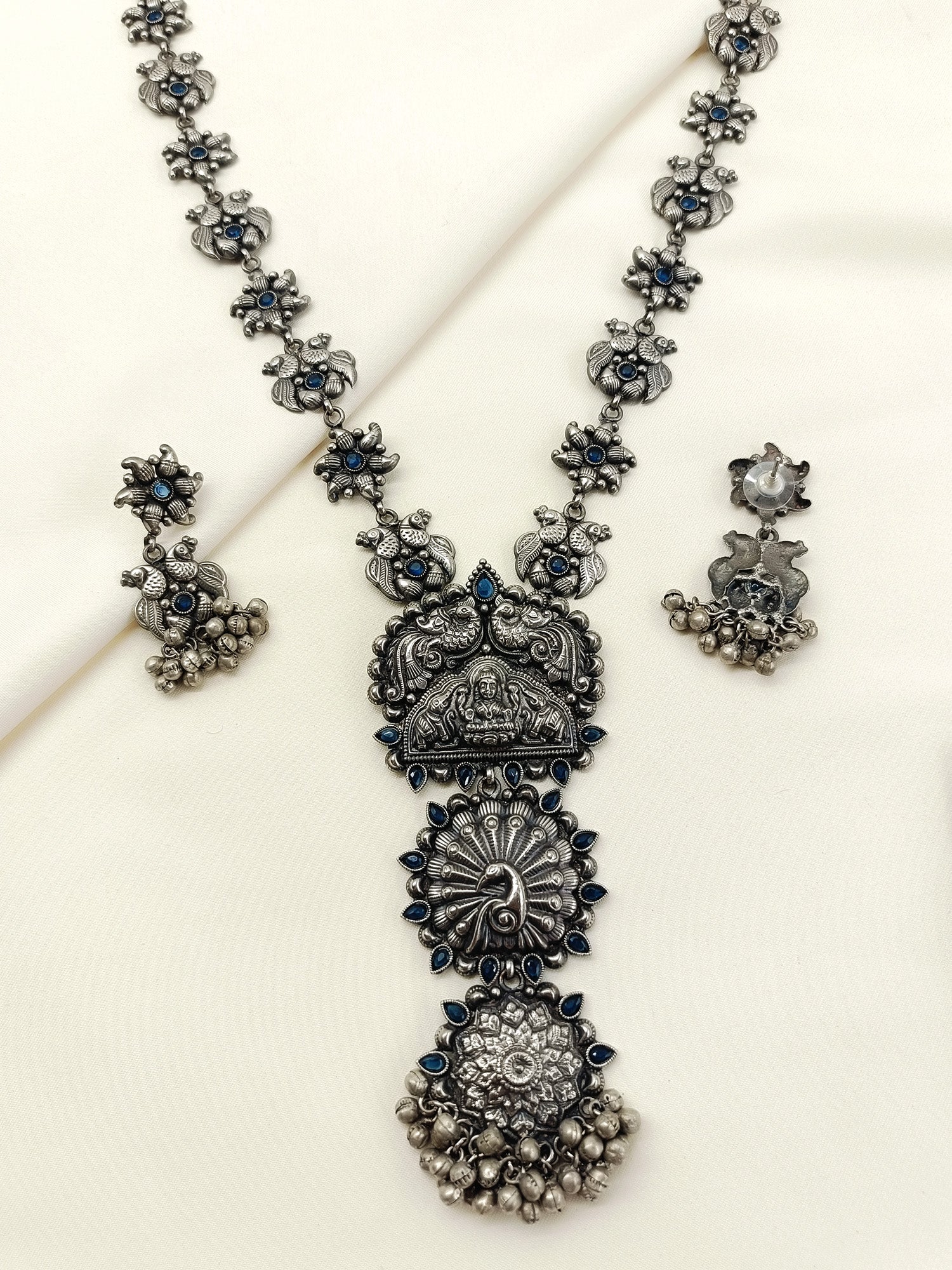 Suma Blue Oxidized Necklace Set