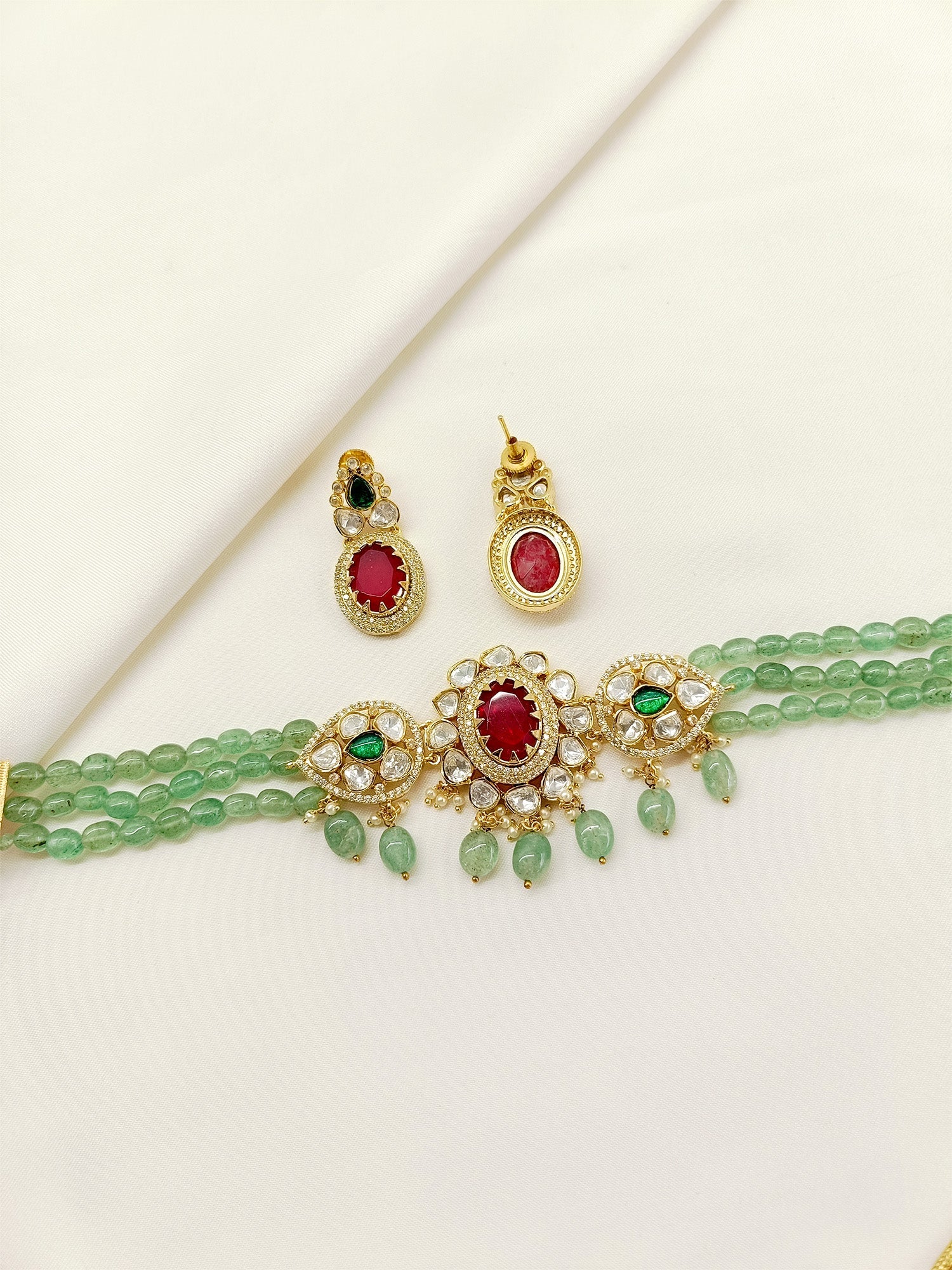 Wardeen R&G Kundan Choker Set