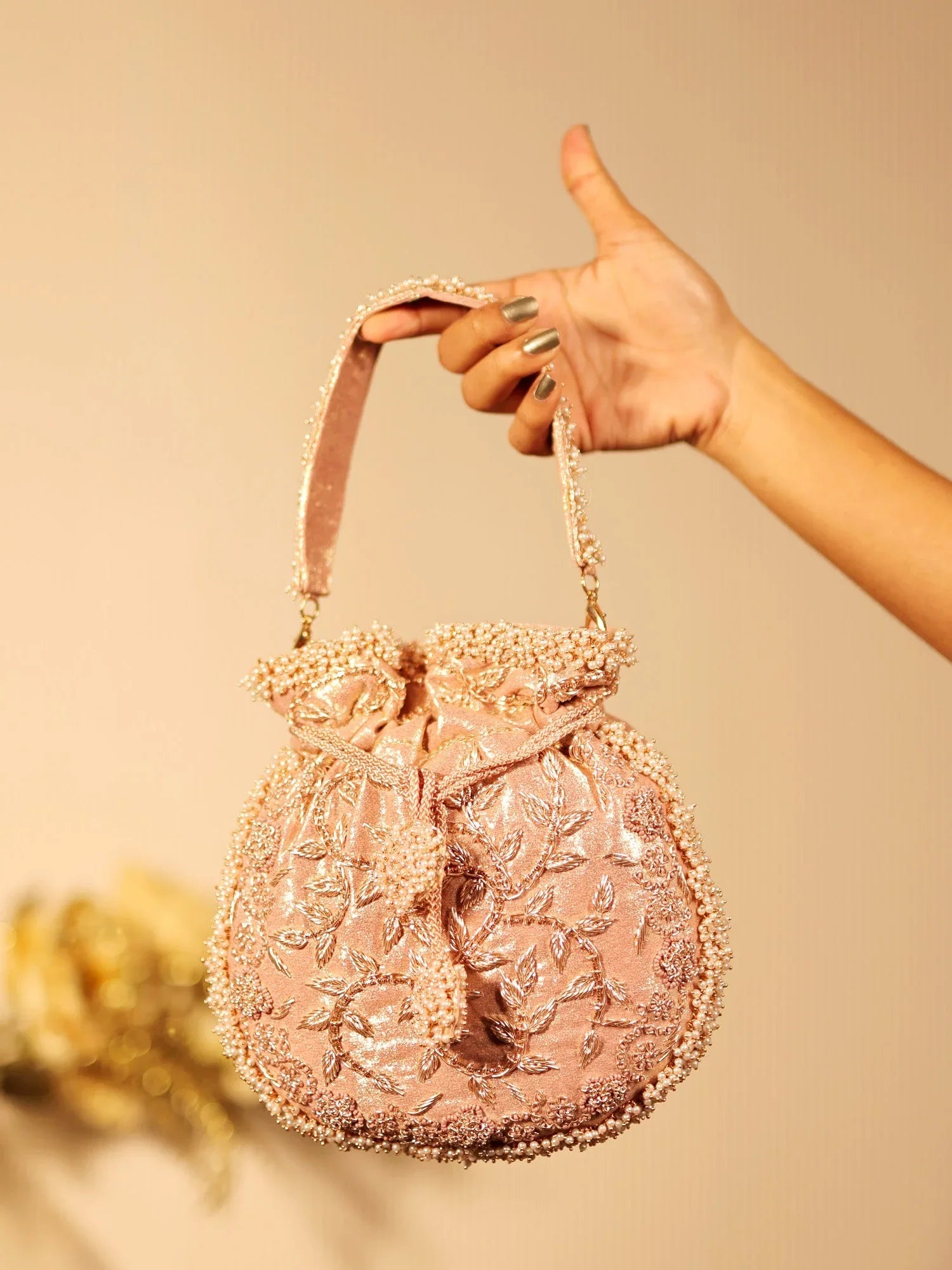 Emersyn Rose Gold Potli Bag