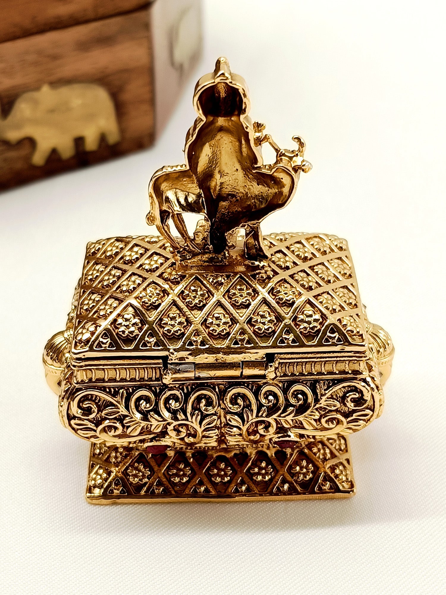 Tejaswini Copper Antique Temple Sindoor Dibbi