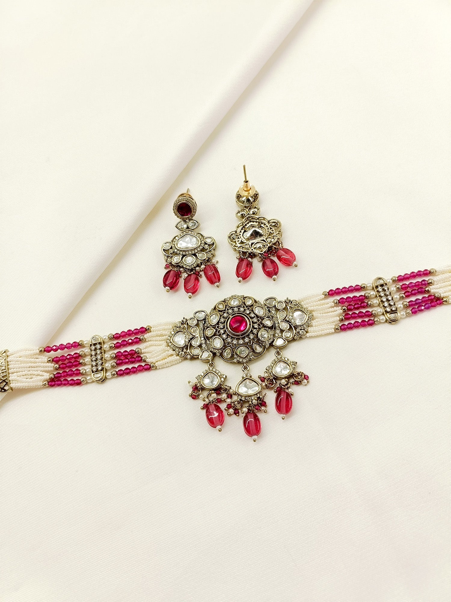 Sangeeta Ruby Victorian Choker Set