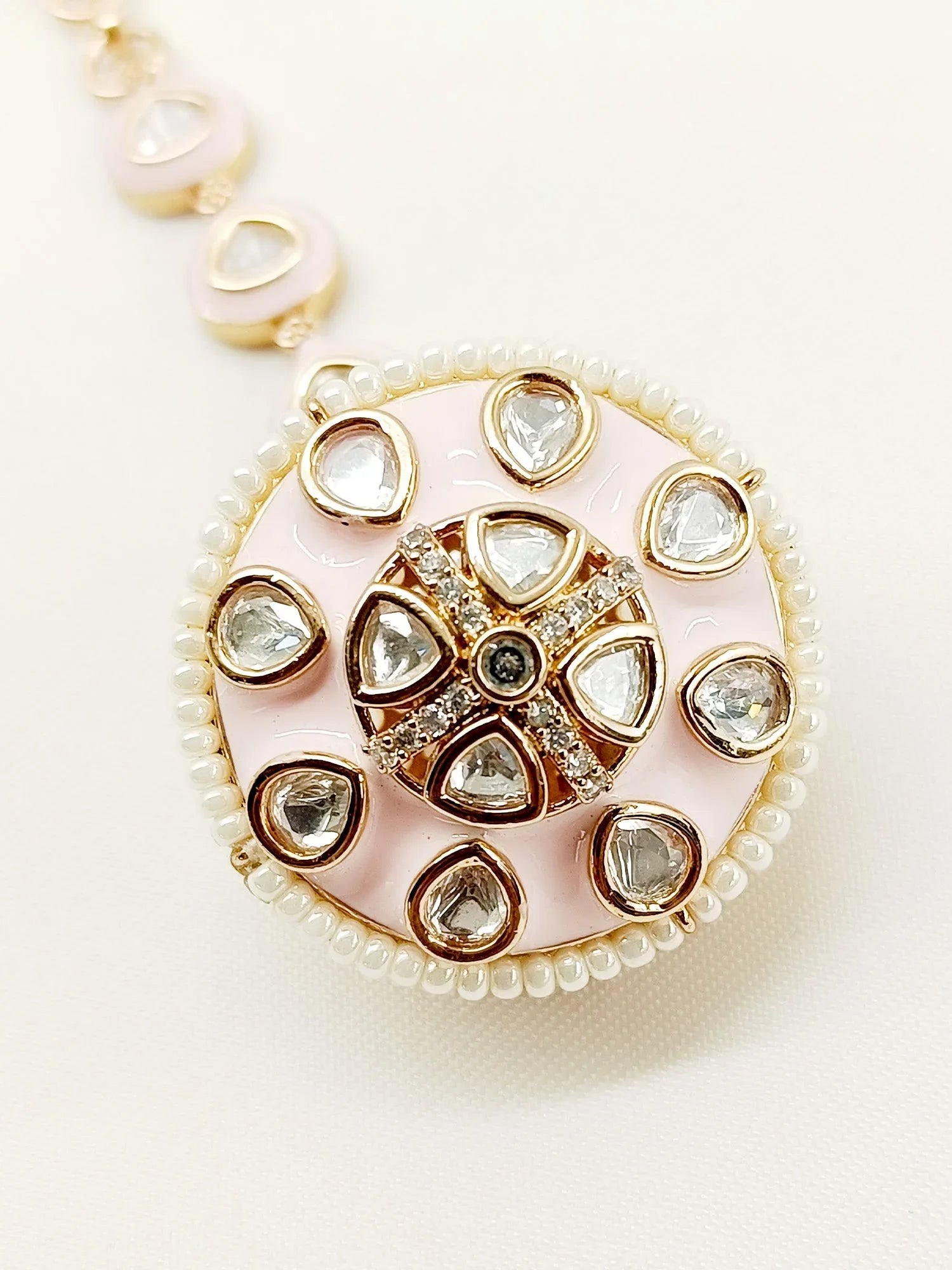 Chakrika Baby Pink Kundan Borla