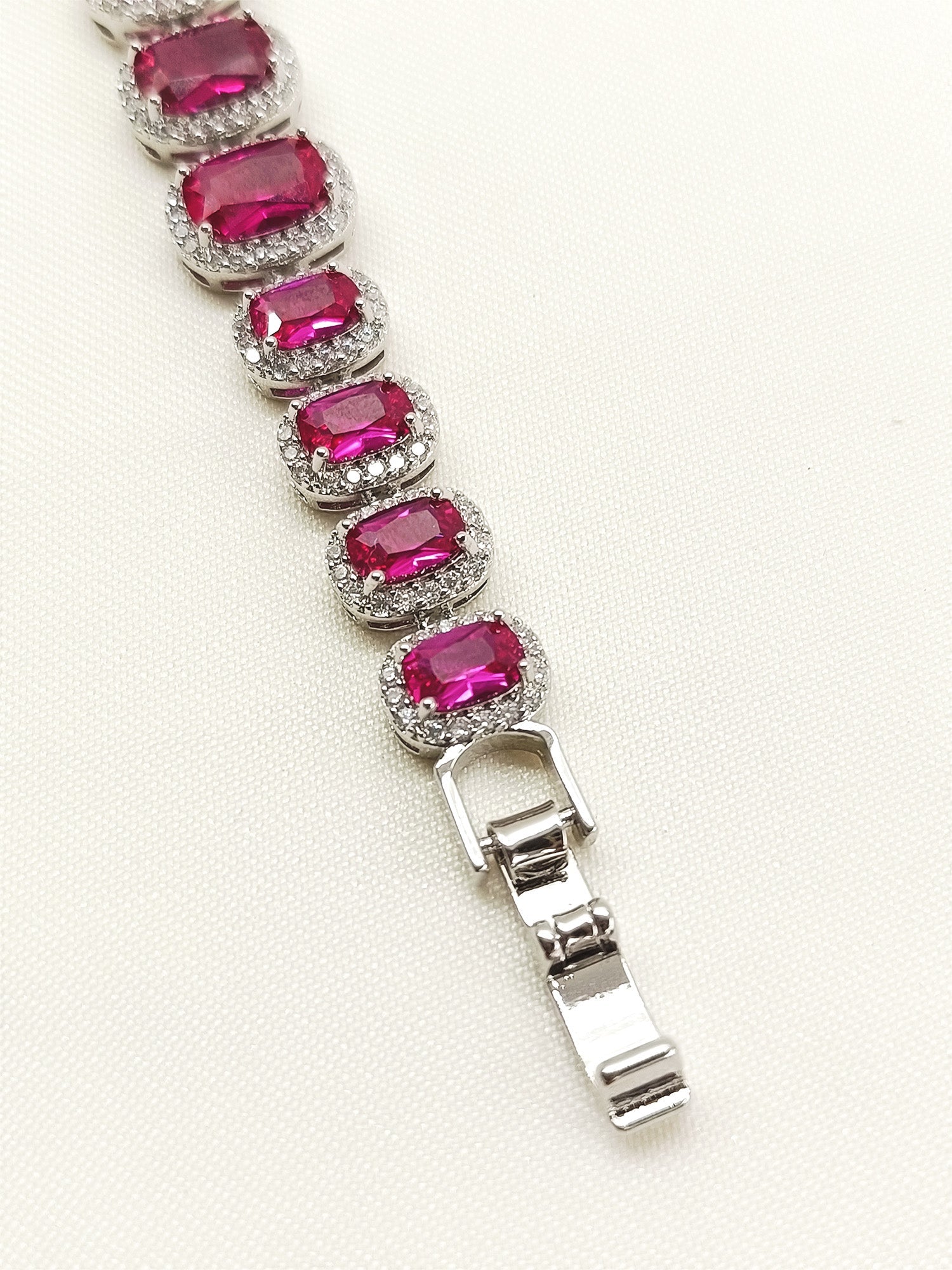 Addison Ruby American Diamond Bracelet