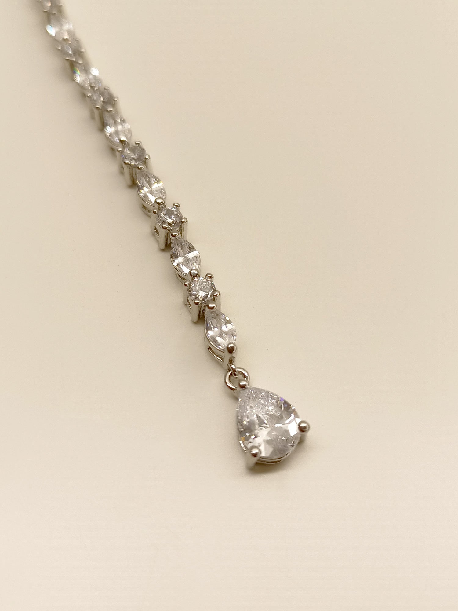 Abhilasha White American Diamond Maangtikka