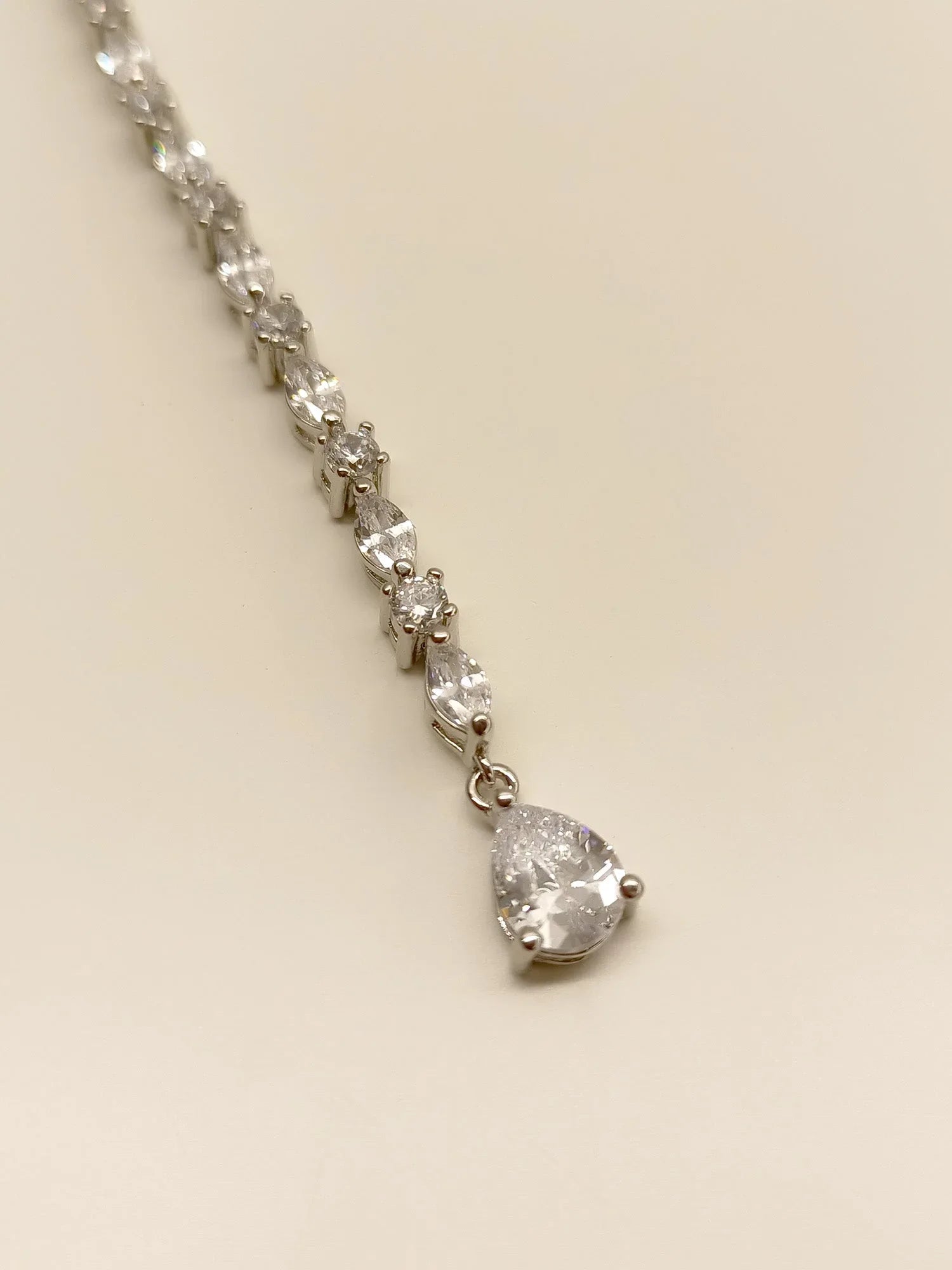 Abhilasha White American Diamond Maangtikka