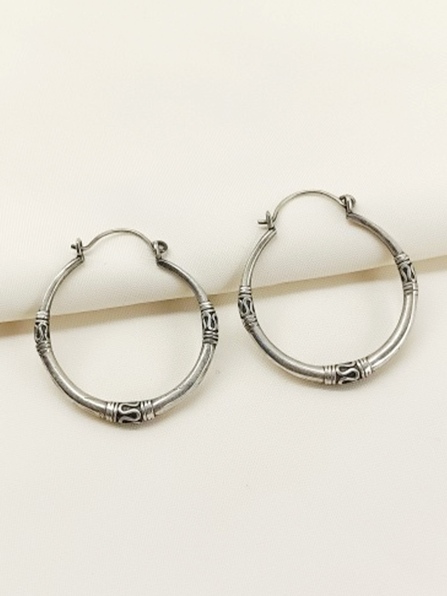 Aadhvita Plain Oxidized Earring