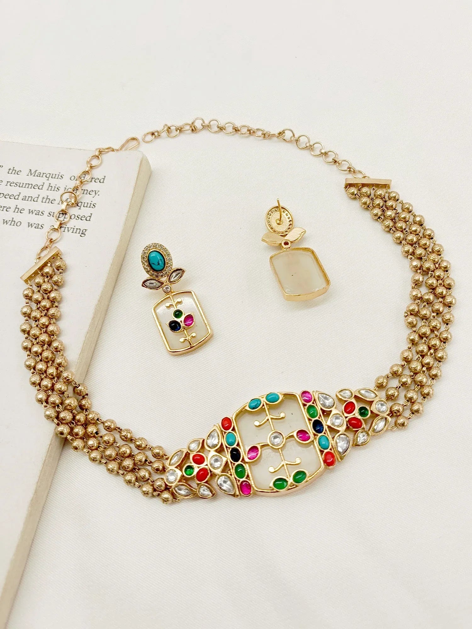 Anantya Multi Colour Kundan Choker Set