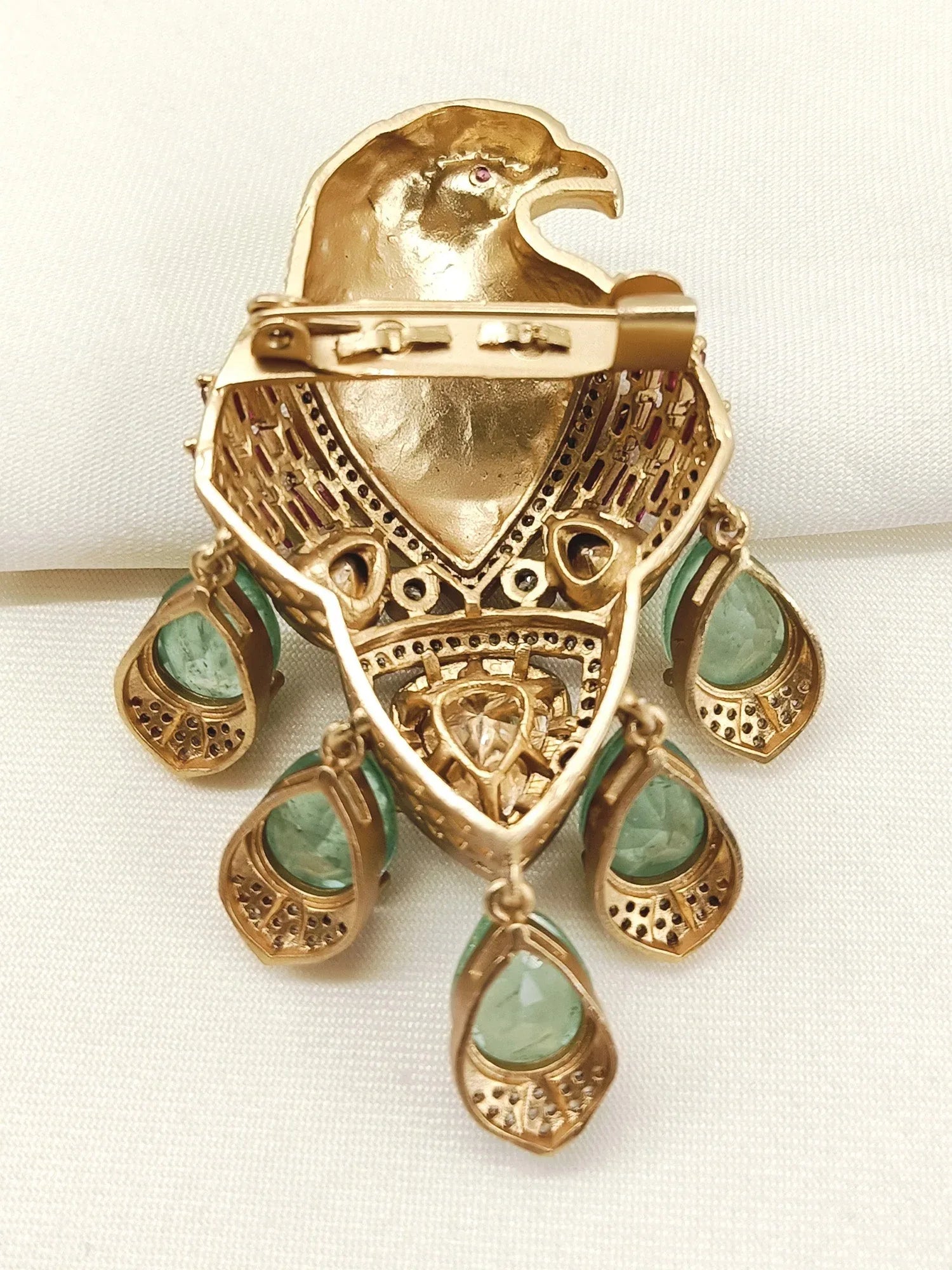 Asmara Mint Green Eagle Brooch