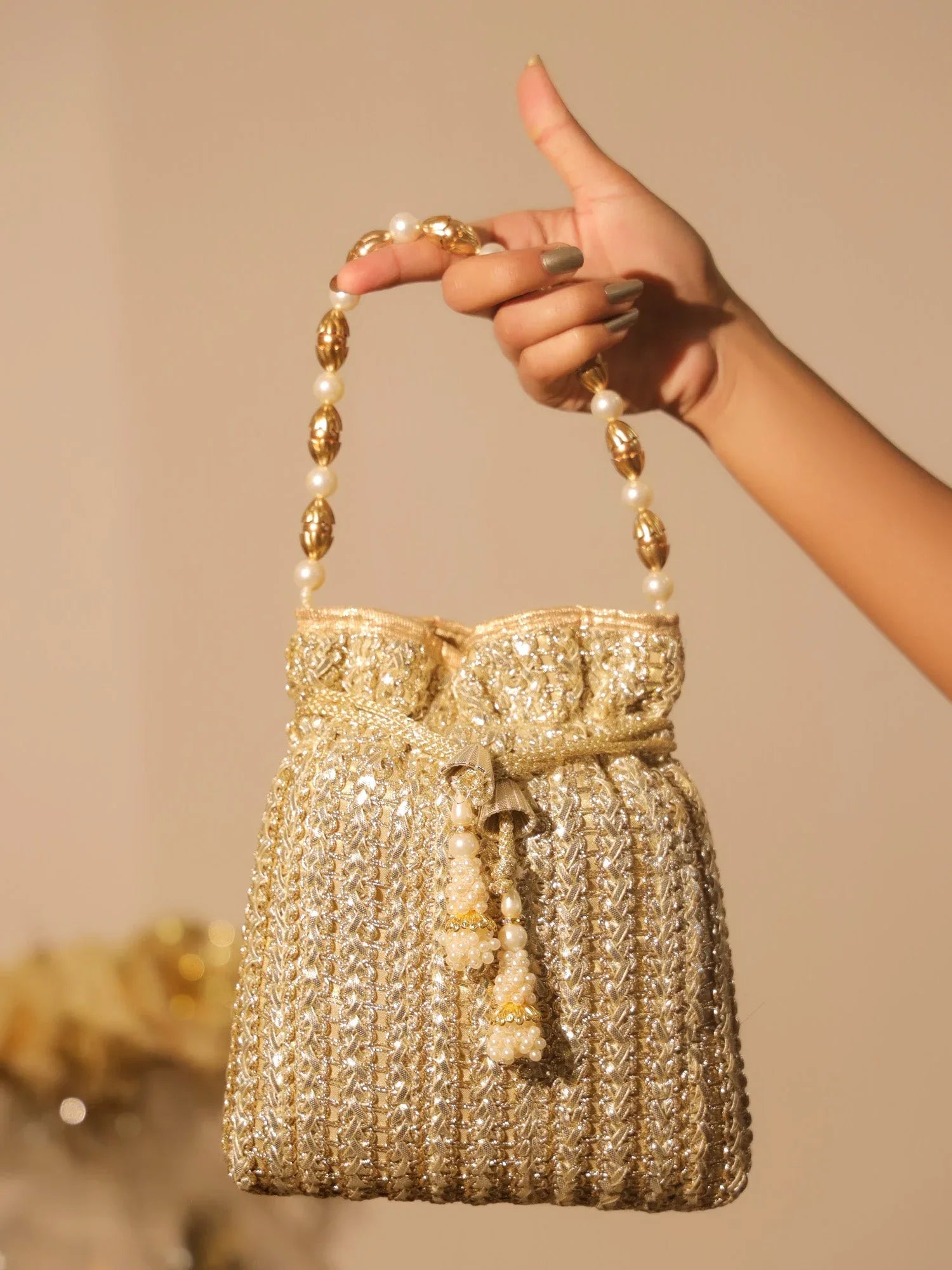 Naysa Golden Potli Bag