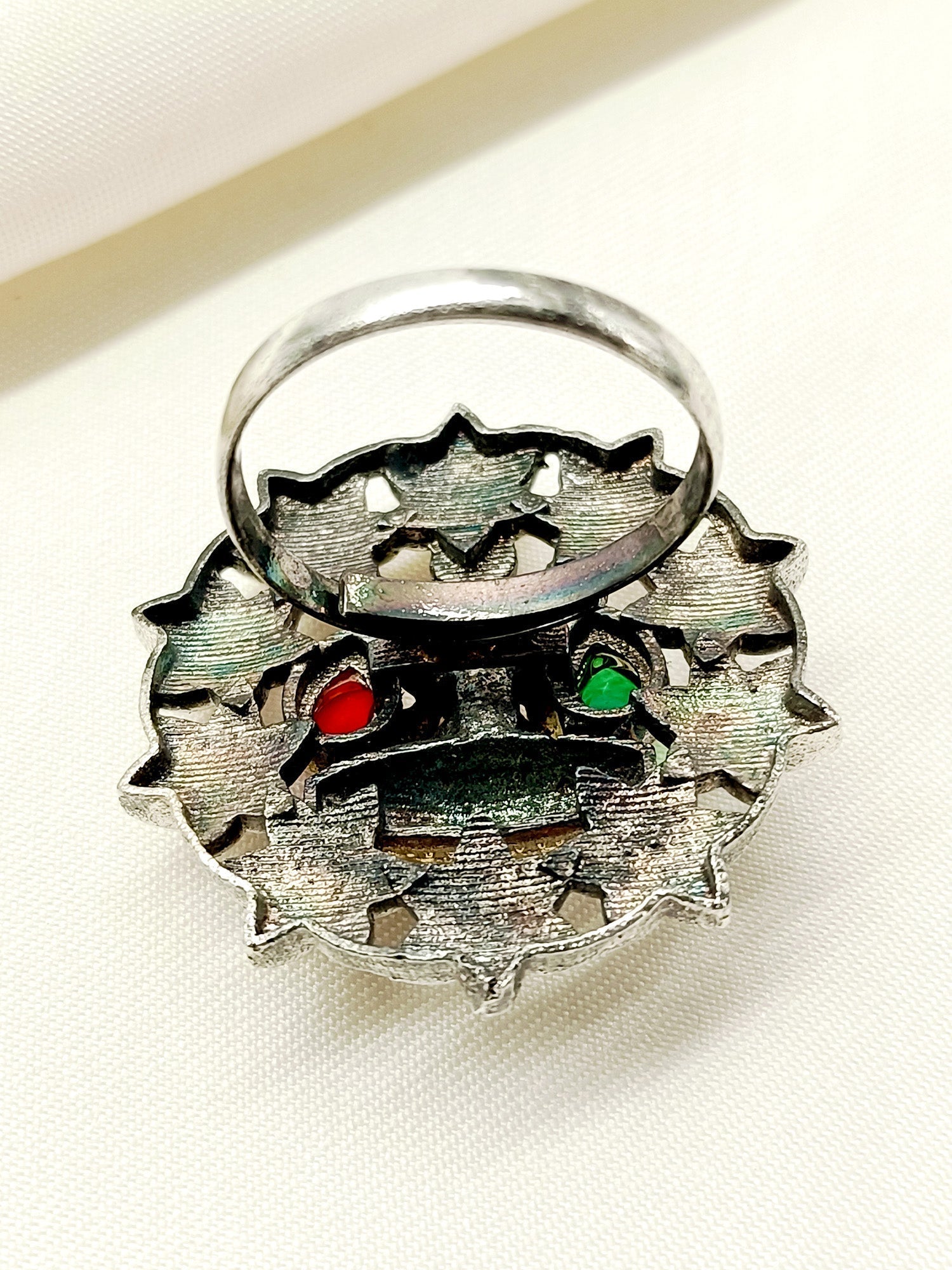 Anubhuti R & G Laxmi Ji Oxidized Finger Ring - qivii