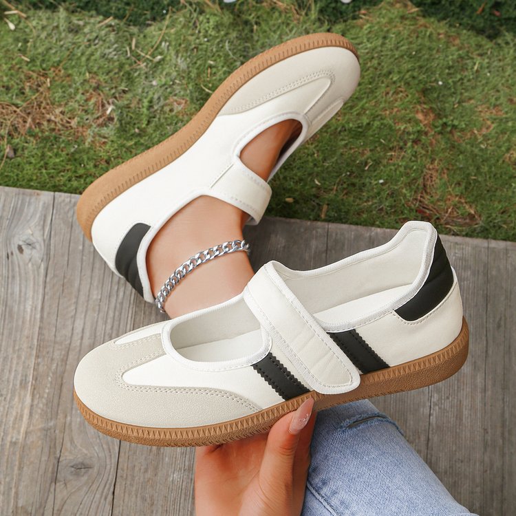 Women’s Mavelle Velcro Mary Jane Slip-On Sneakers – Retro Trainer Comfort Sandals (US 5–10)