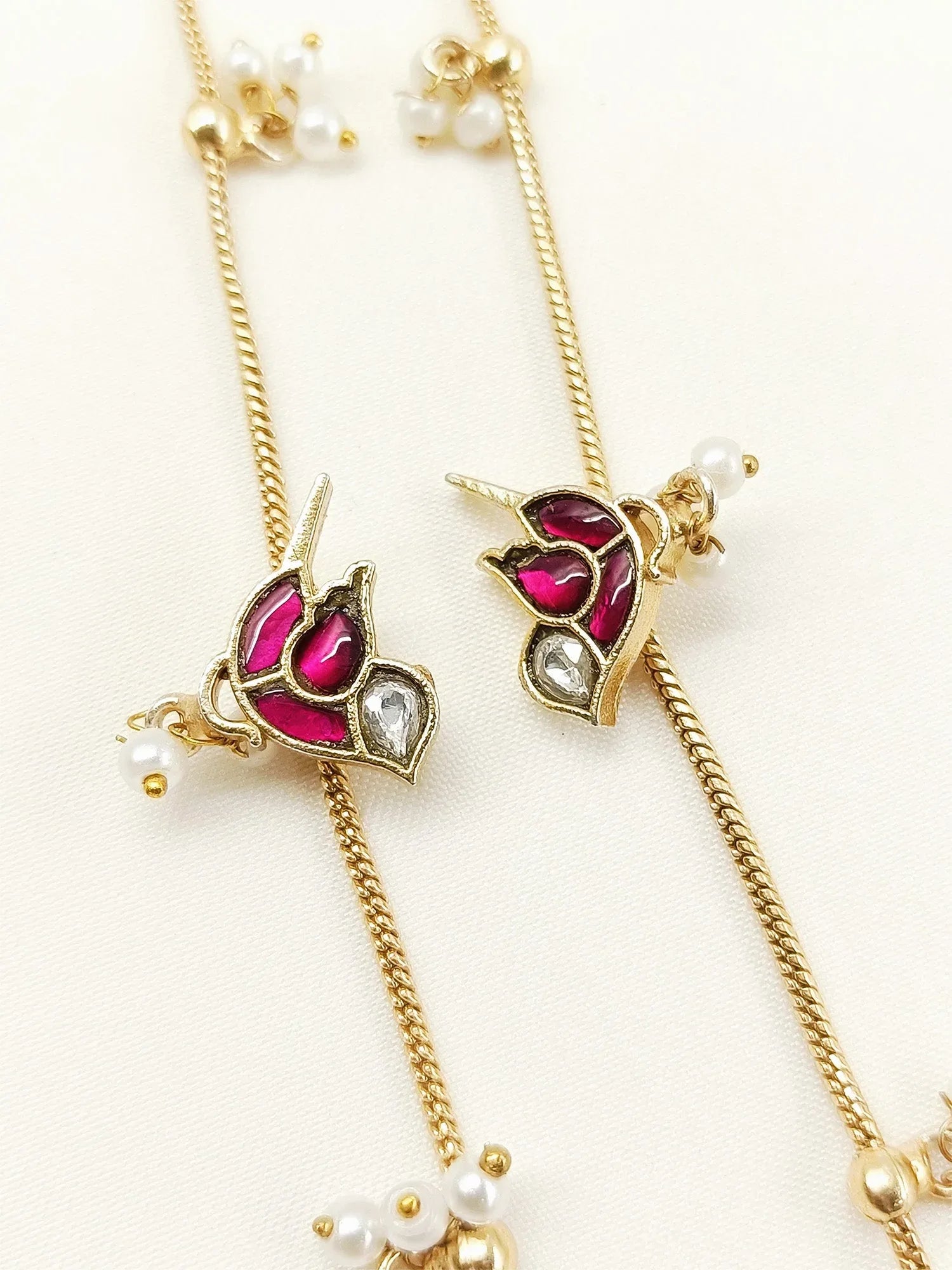 Mihi Ruby Kundan Anklet