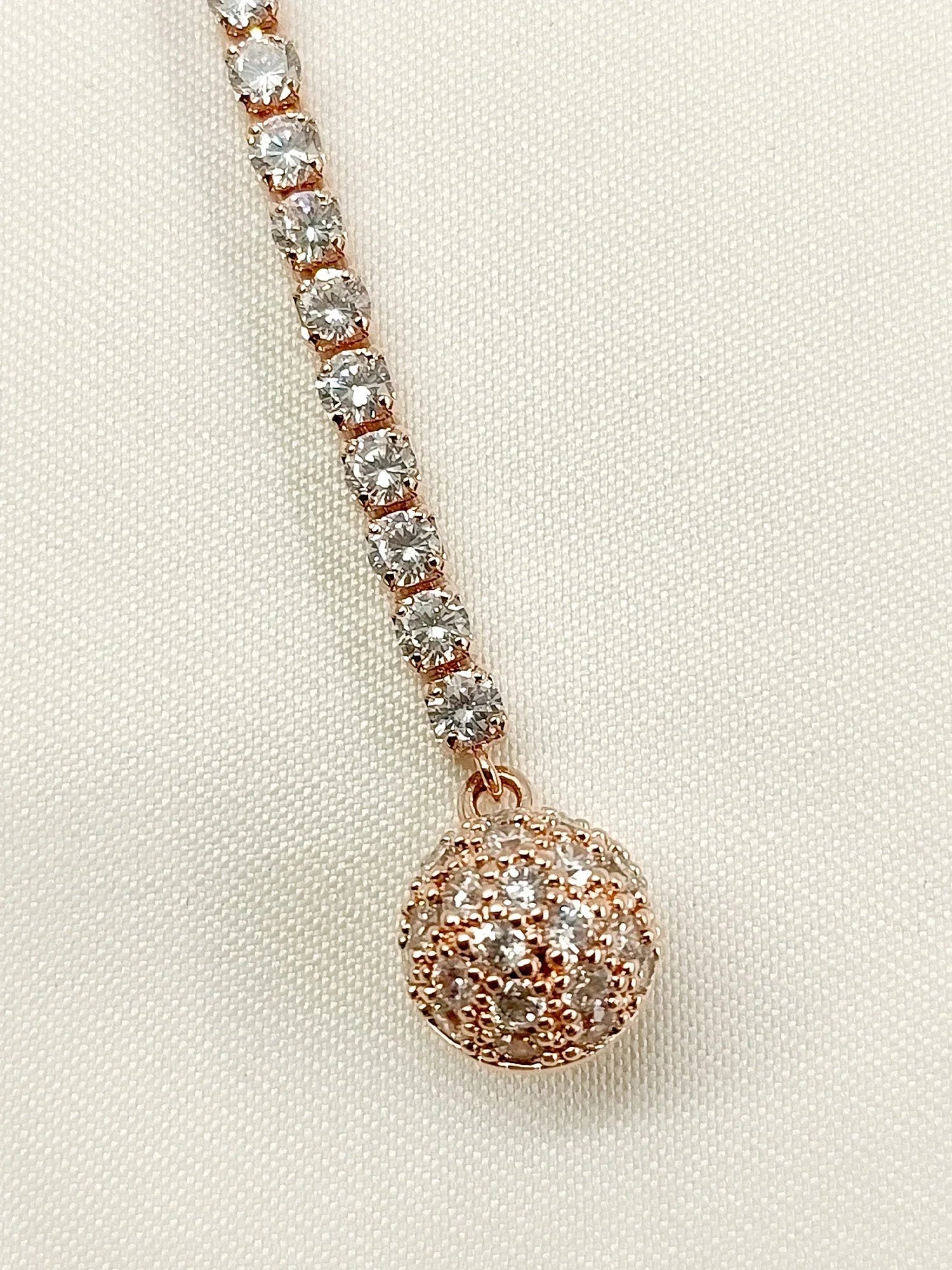 Riva White American Diamond Teeka