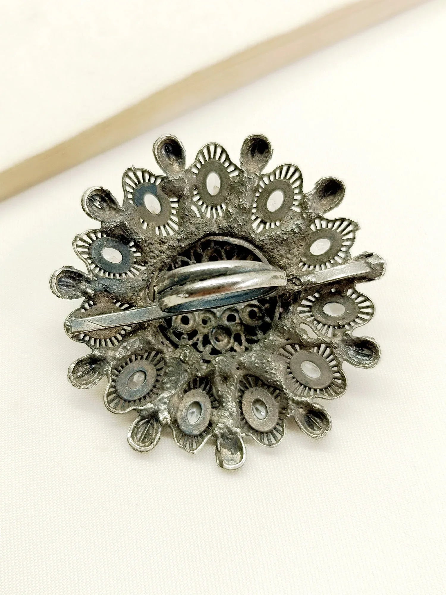 Aanya White Oxidized Finger Ring