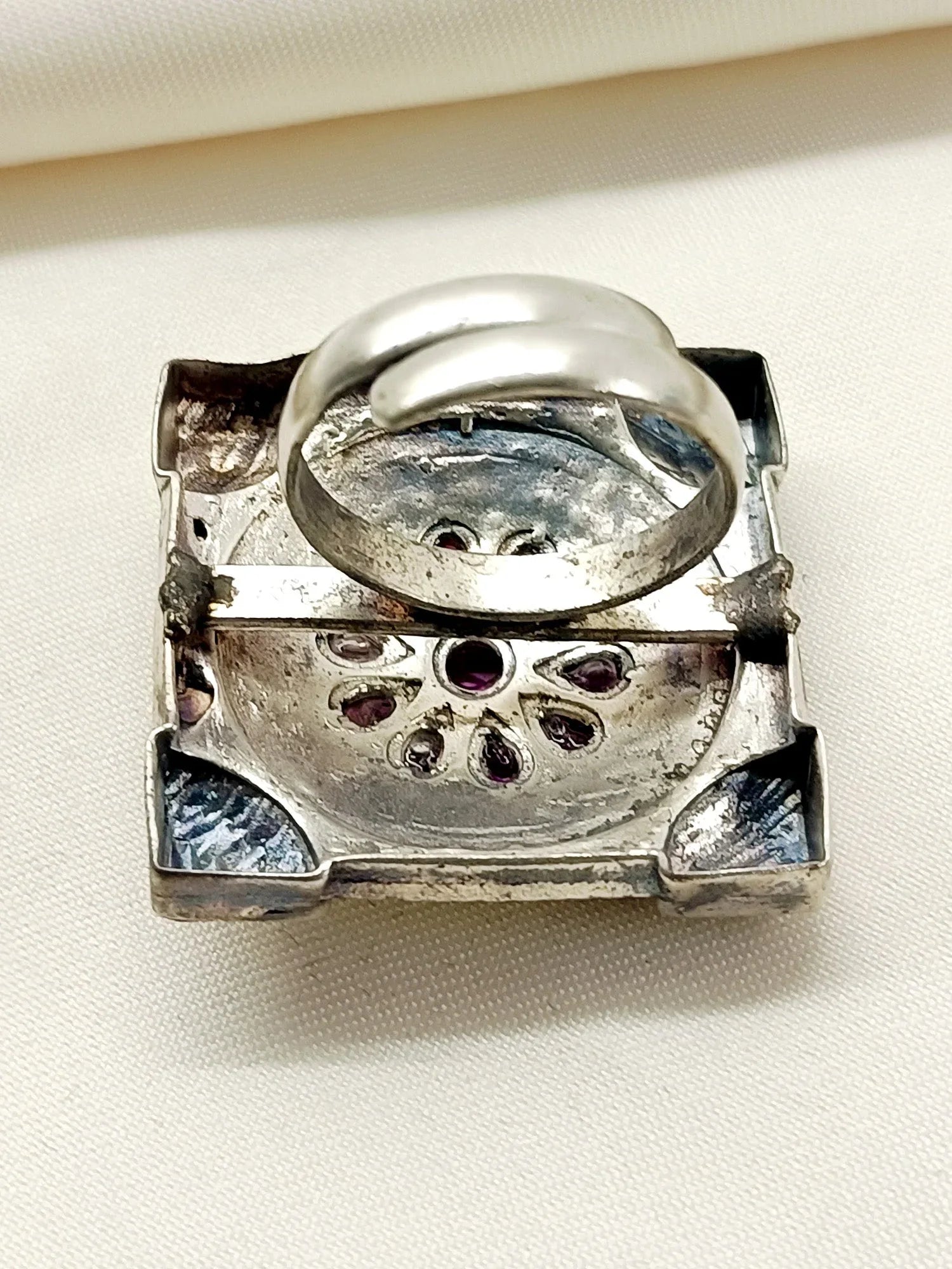 Ekanshi Ruby Oxidized Finger Ring