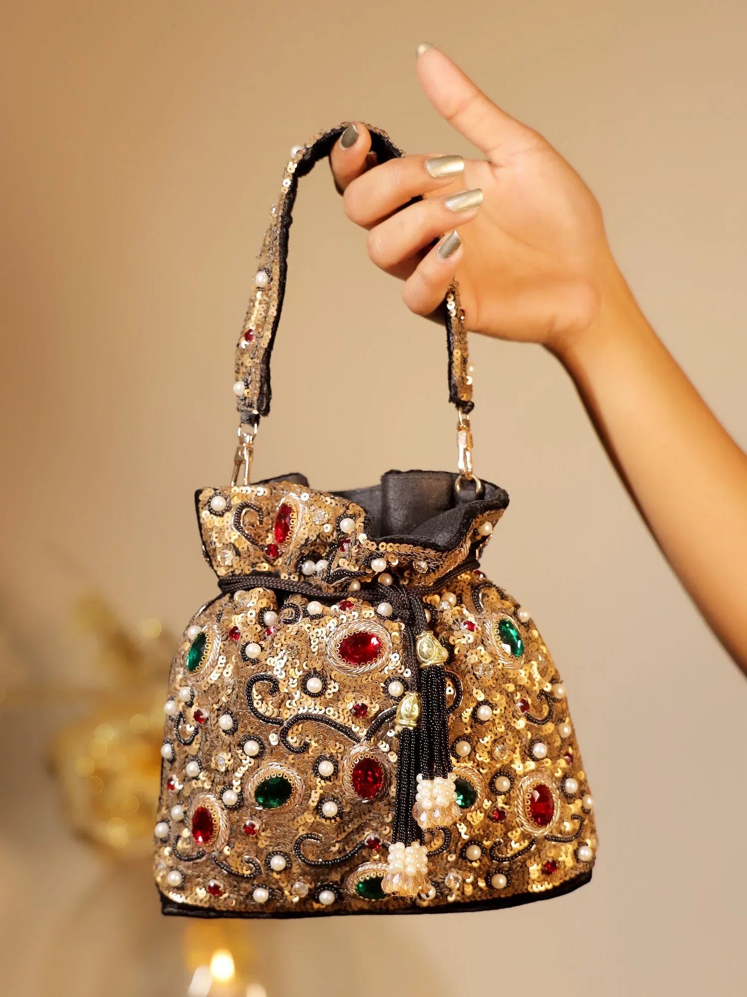 Chanchal Black Potli Bag