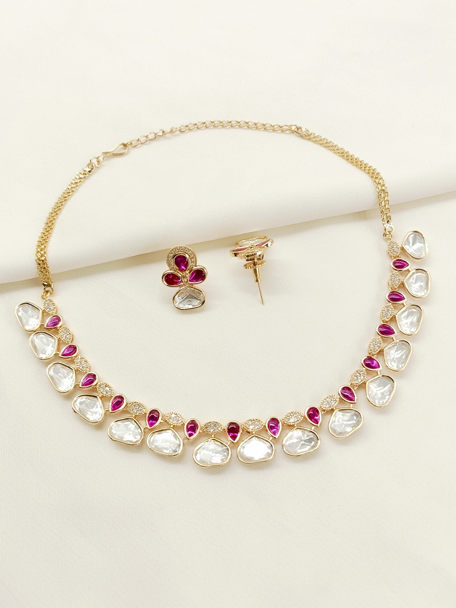 Avika Ruby Kundan Necklace Set