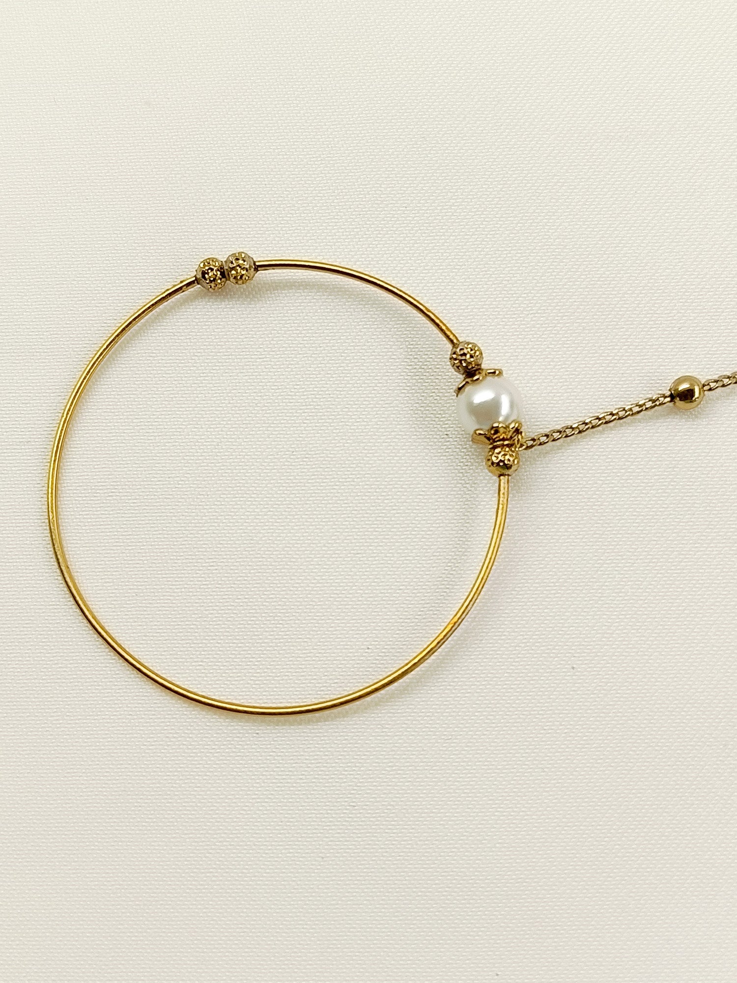 Kashfaa White Pearl Antique Nath