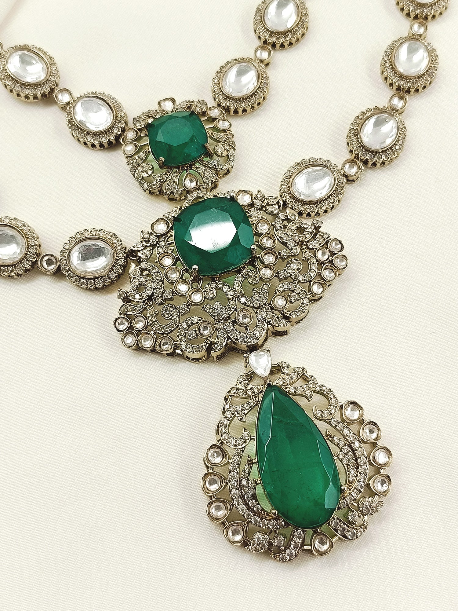 Deepshikha Green Victorian Bridal Set