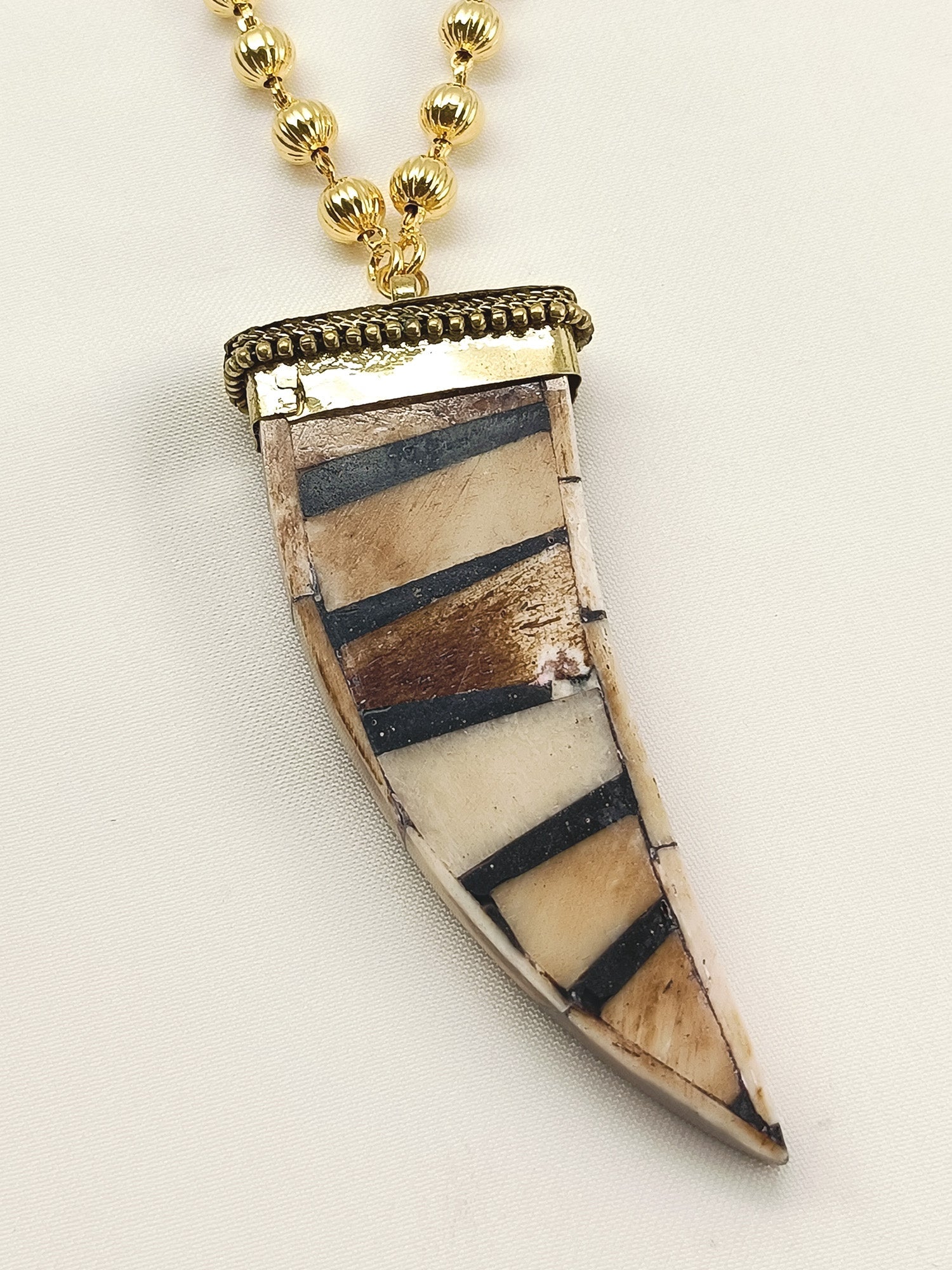 Rubee Brown Bone Neckpiece