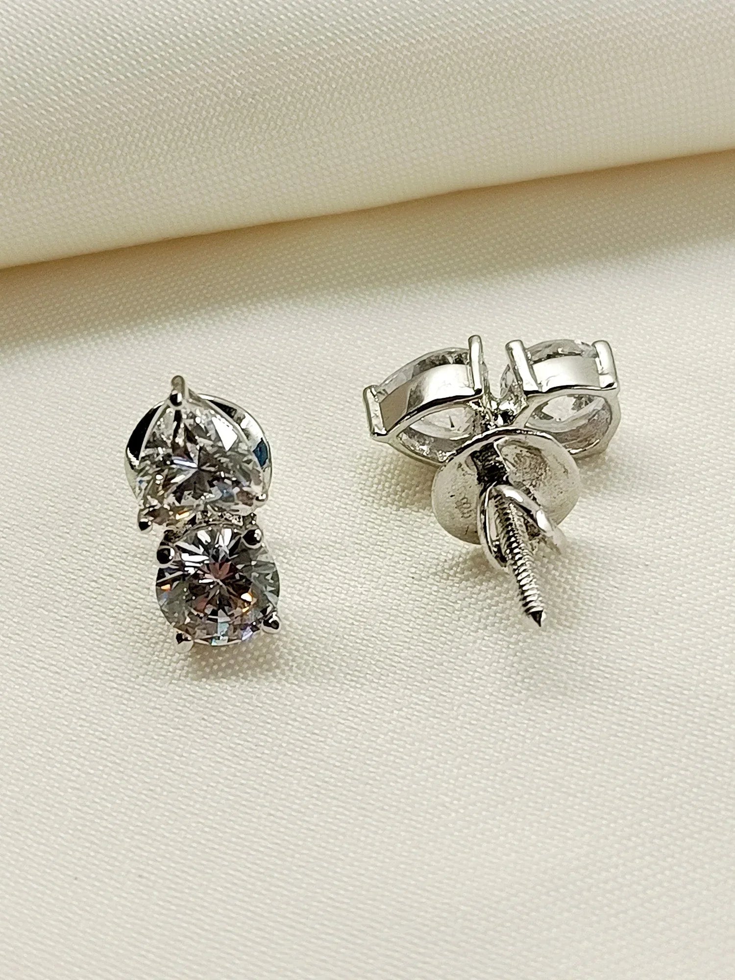 Vedu 92.5 Silver Swarovski Stone Tops